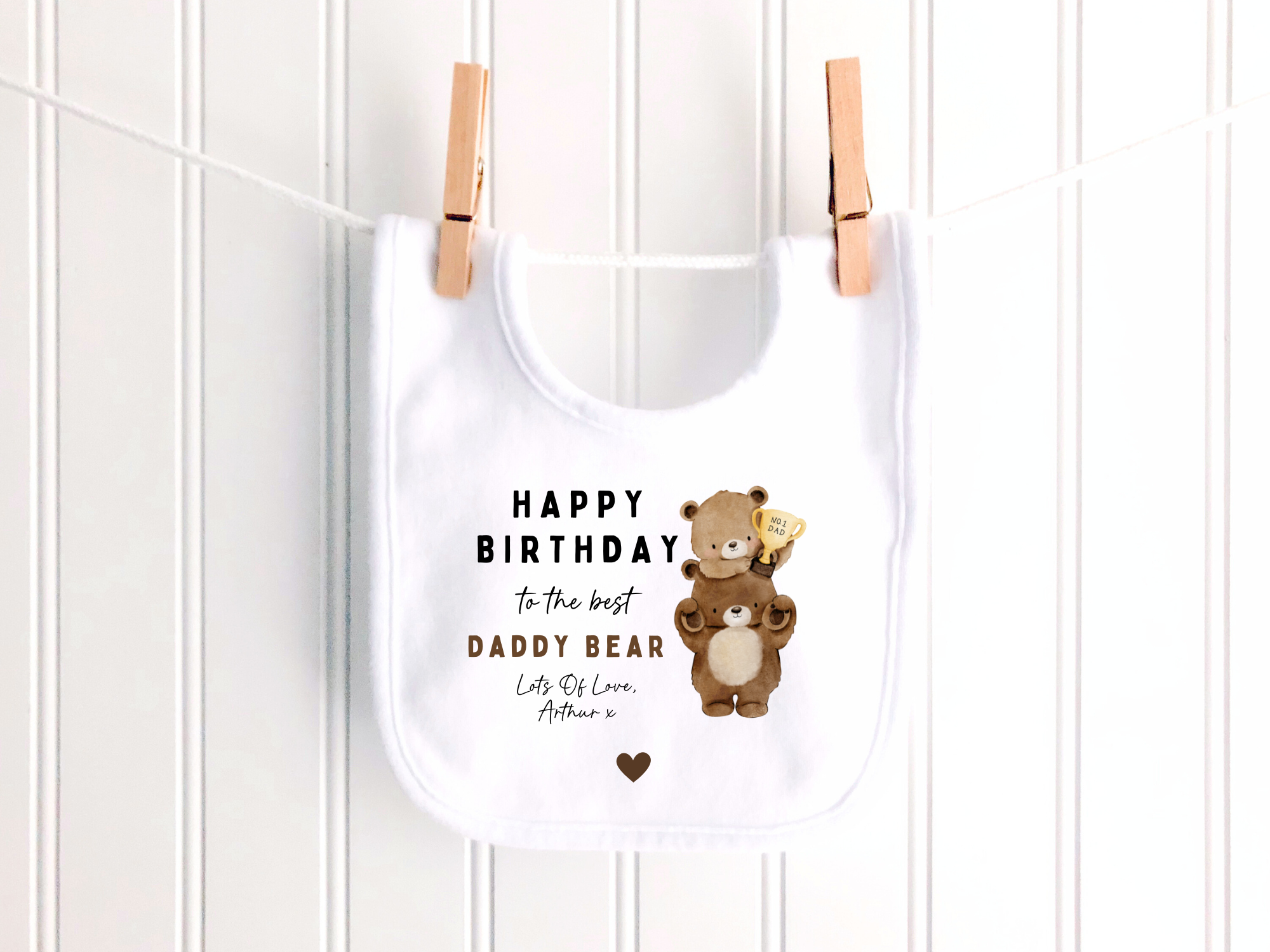 1st Birthday As My Daddy Bear Personalised Sleepsuit/Babygrow