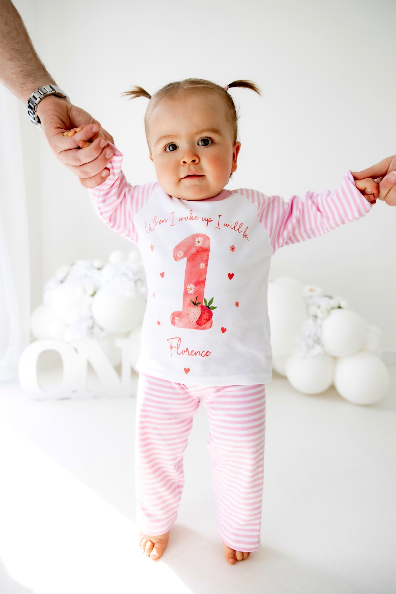 Personalised Birthday Pyjamas - Pink & Strawberries