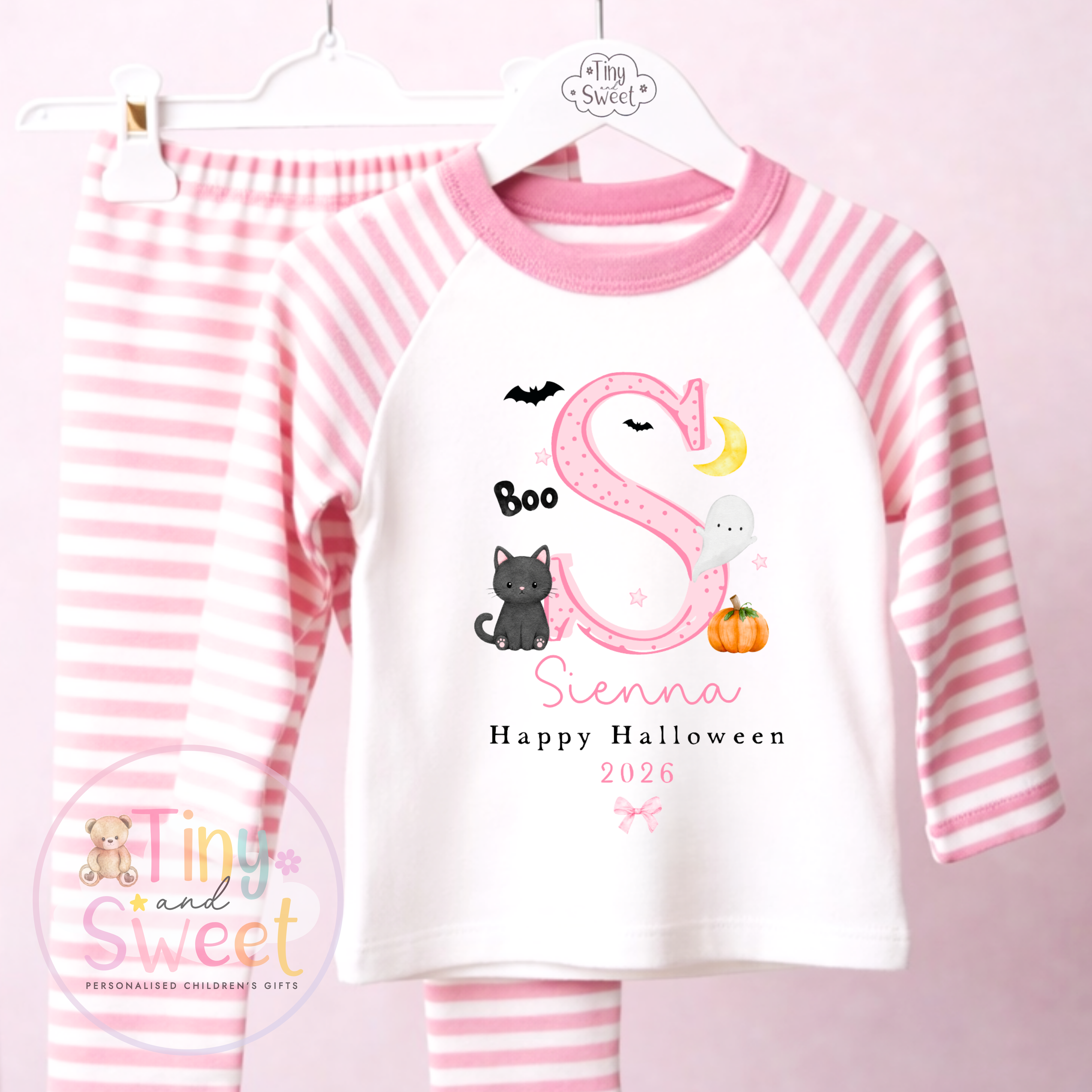 Personalised Halloween Initial Pyjamas