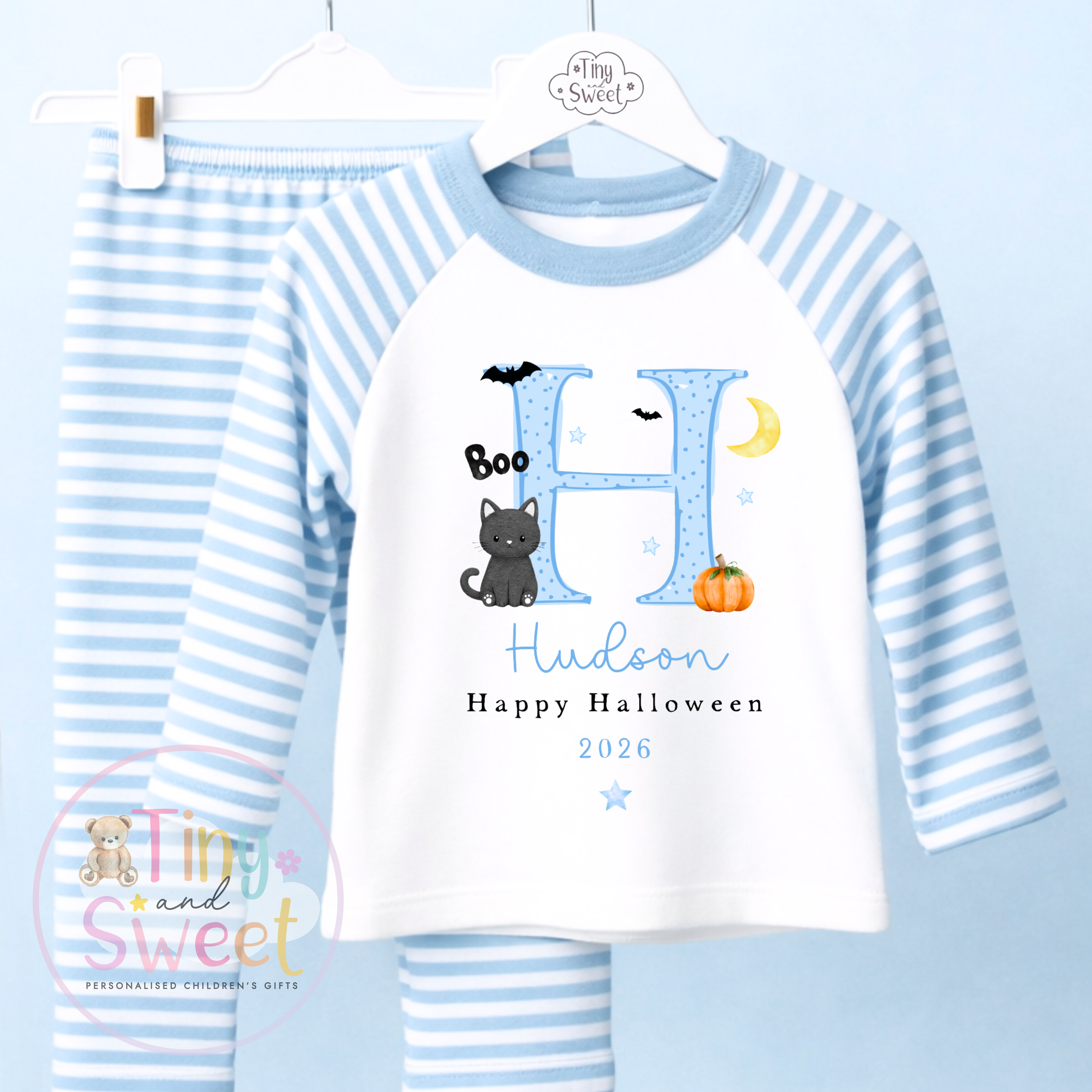Personalised Halloween Initial Pyjamas