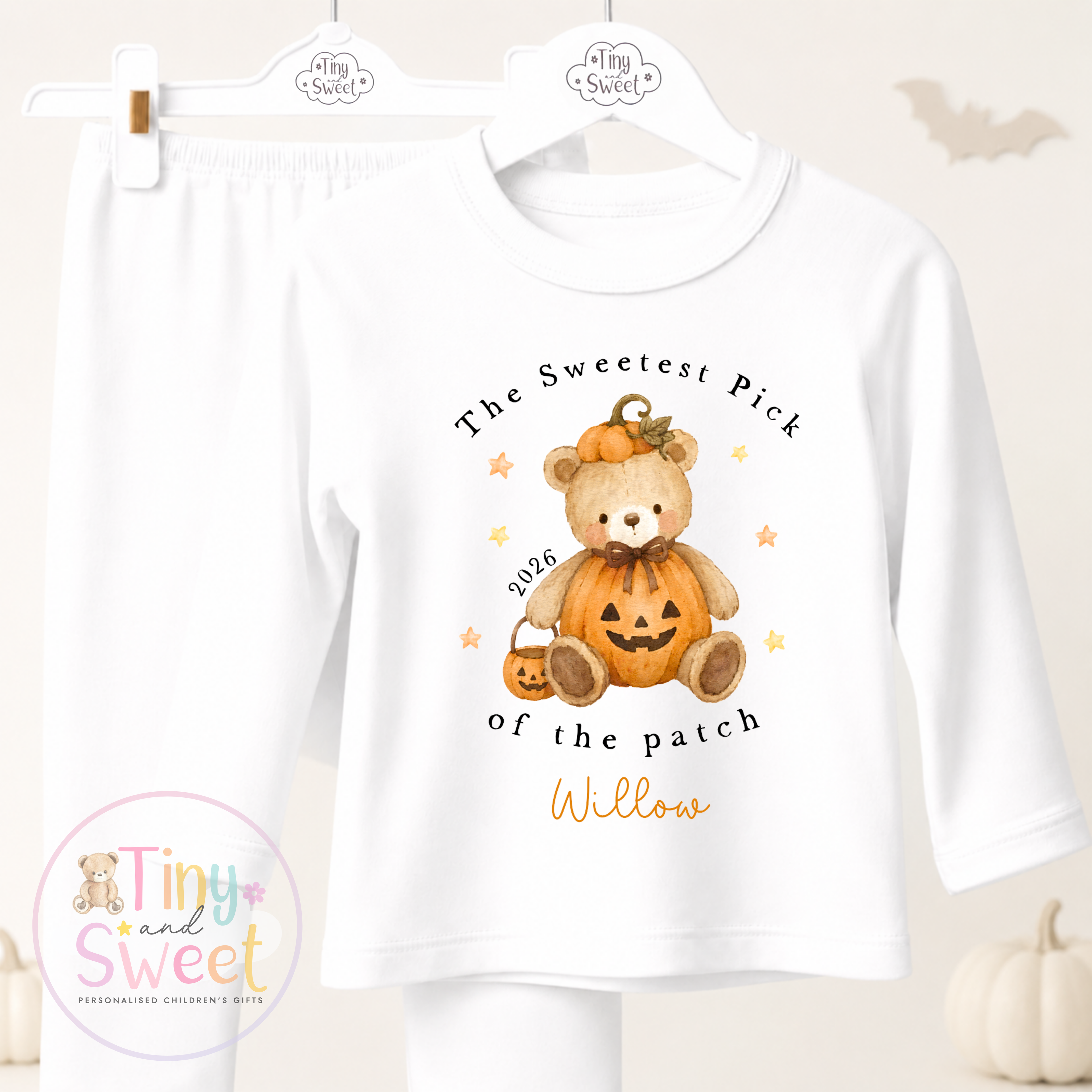 Personalised Halloween Sweetest Pick of the Patch Pyjamas