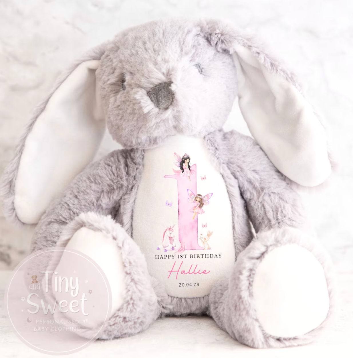 Personalised 1st Birthday Fairy Bunny Soft Toy