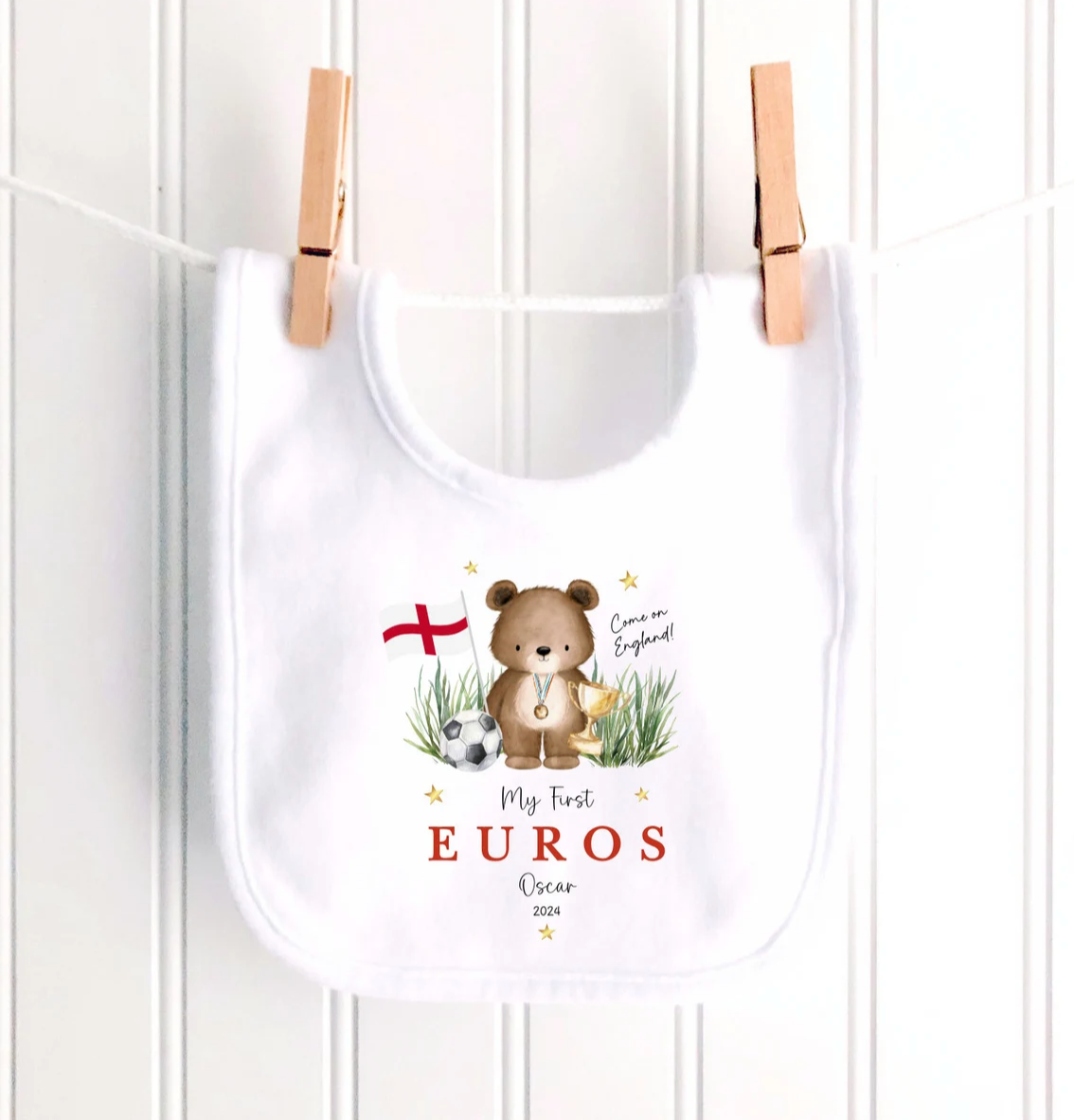 My First Euros Personalised Bear Sleepsuit/Vest