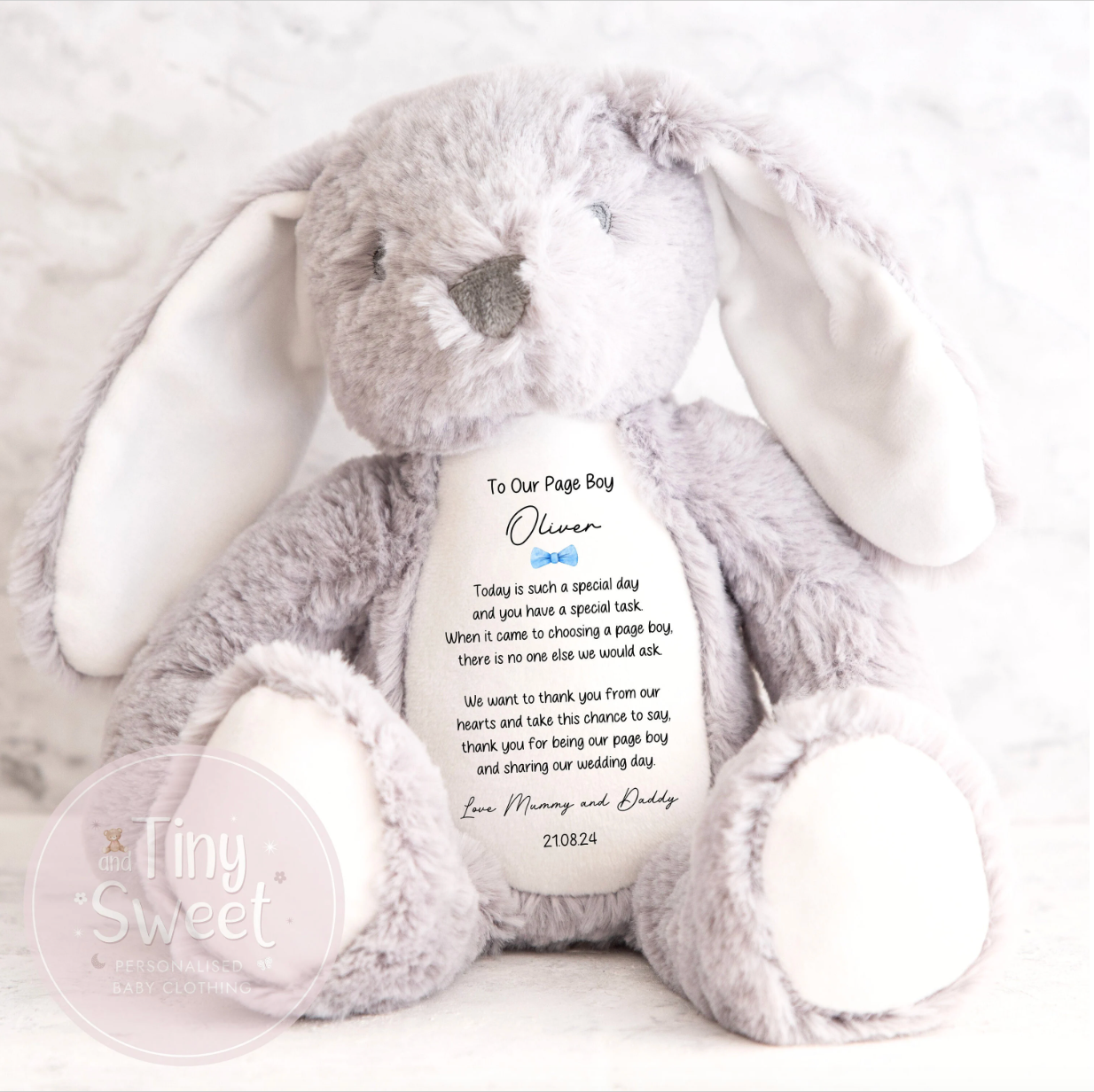 Personalised Page Boy Bunny Soft Toy