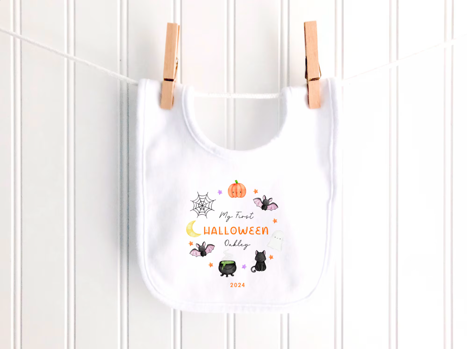 Halloween Wreath Personalised Sleepsuit