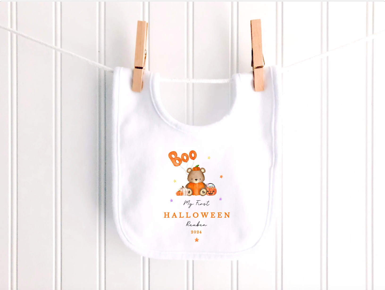 My First Halloween Boo Personalised Sleepsuit