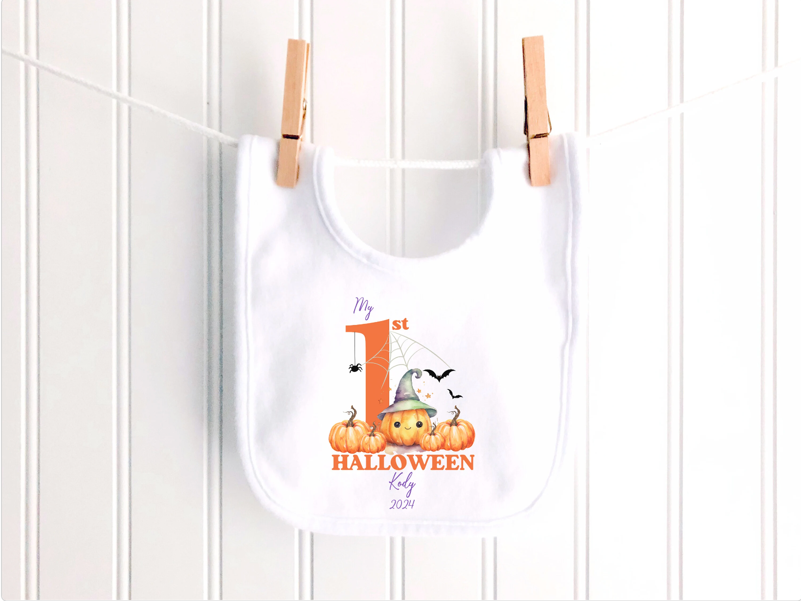 Babies First Halloween Personalised Sleepsuit