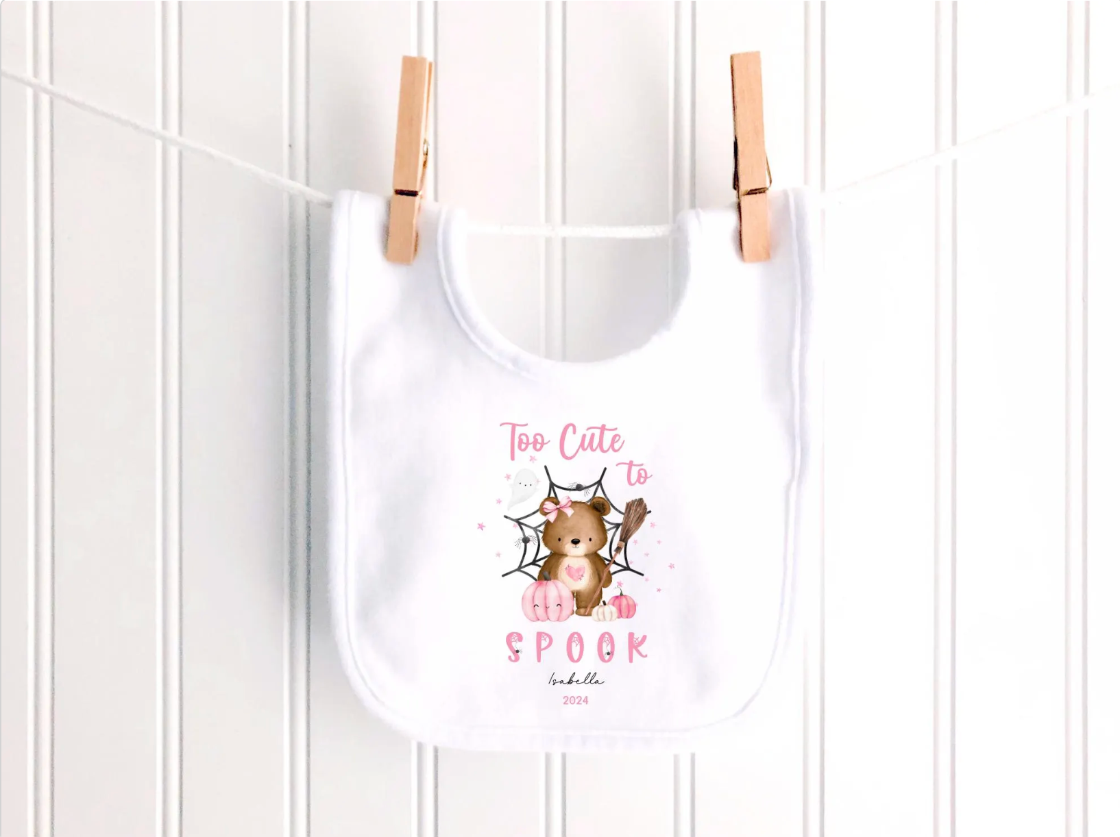 To Cute To Spook Halloween Personalised Sleepsuit
