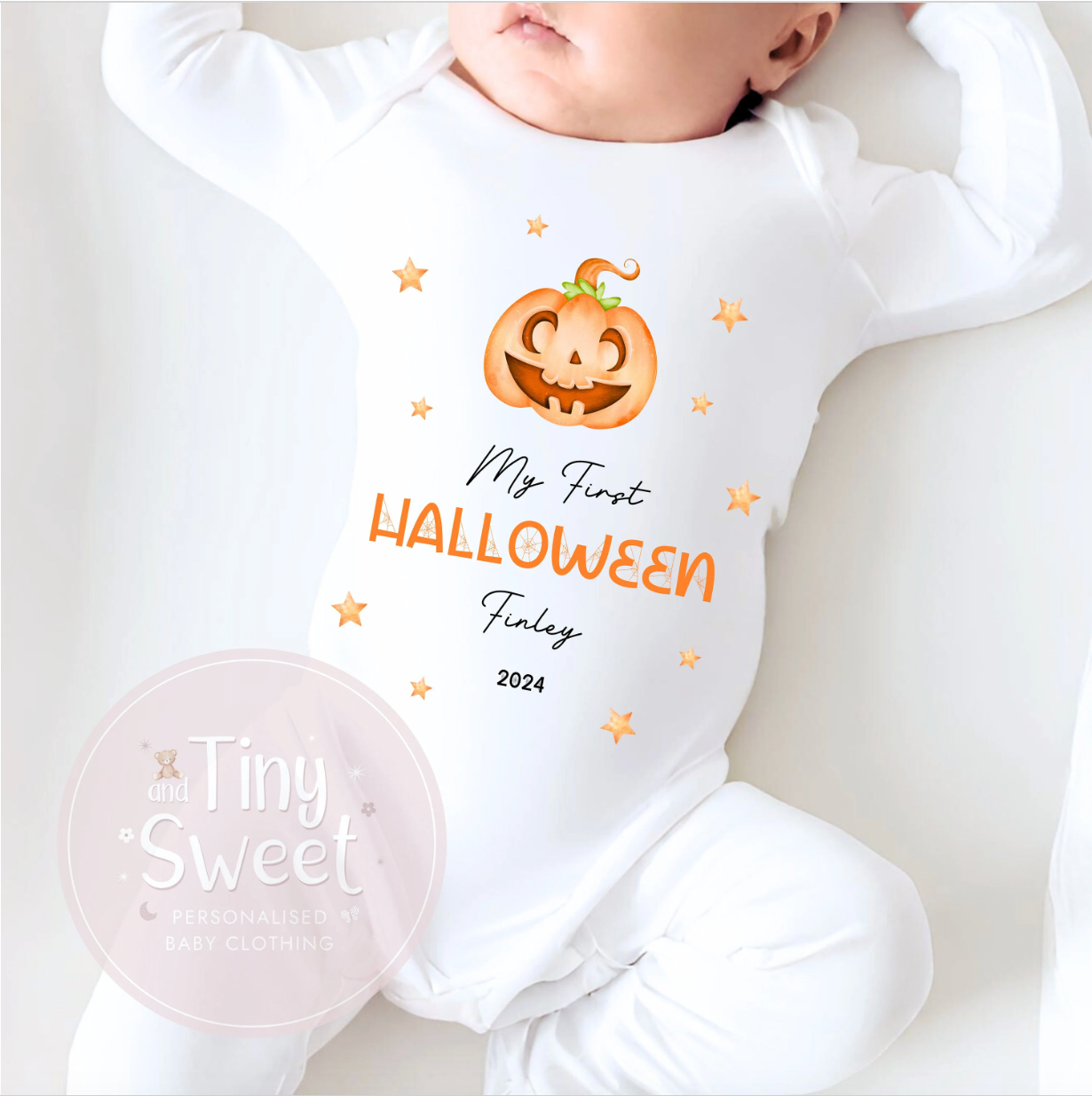 First Halloween Personalised Sleepsuit