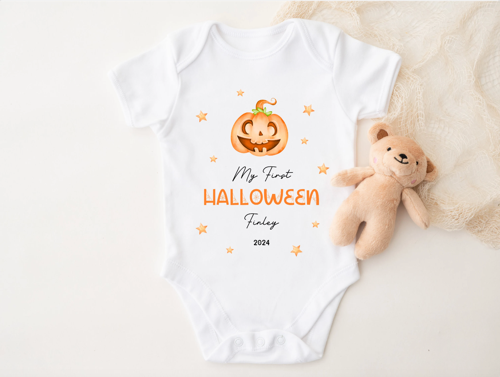 First Halloween Personalised Sleepsuit