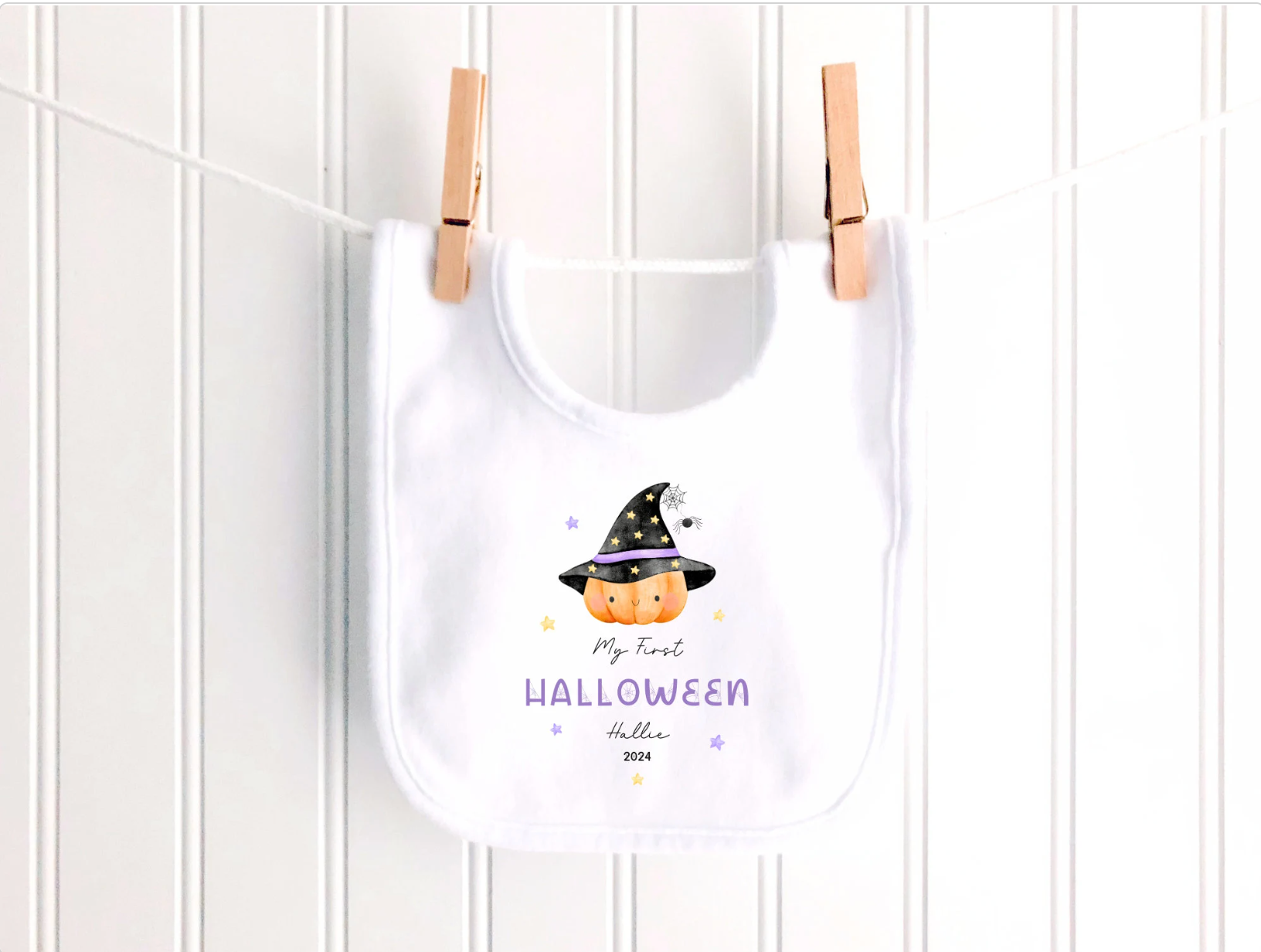 Pumpkin Witch Personalised Sleepsuit