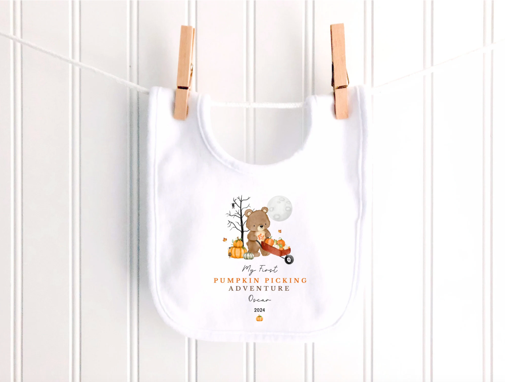 Pumpkin Picking Halloween Personalised Sleepsuit