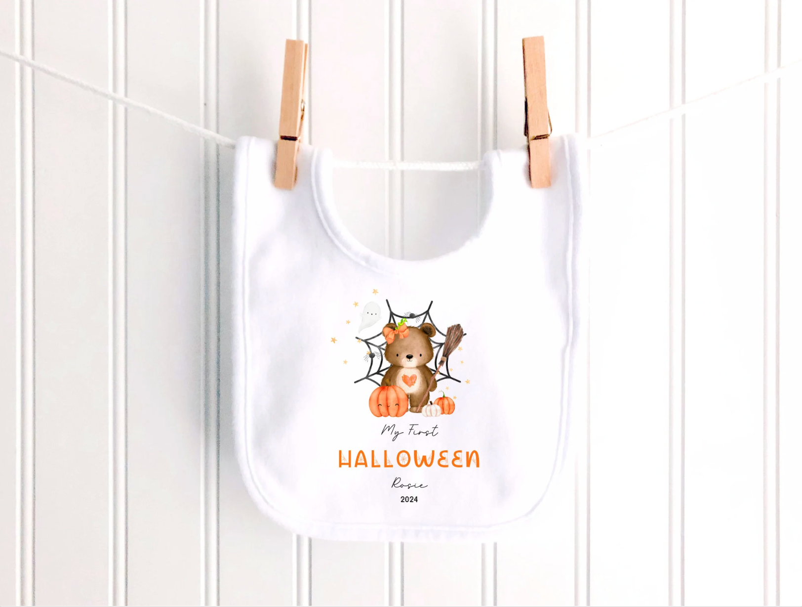 Halloween Bear Personalised Sleepsuit