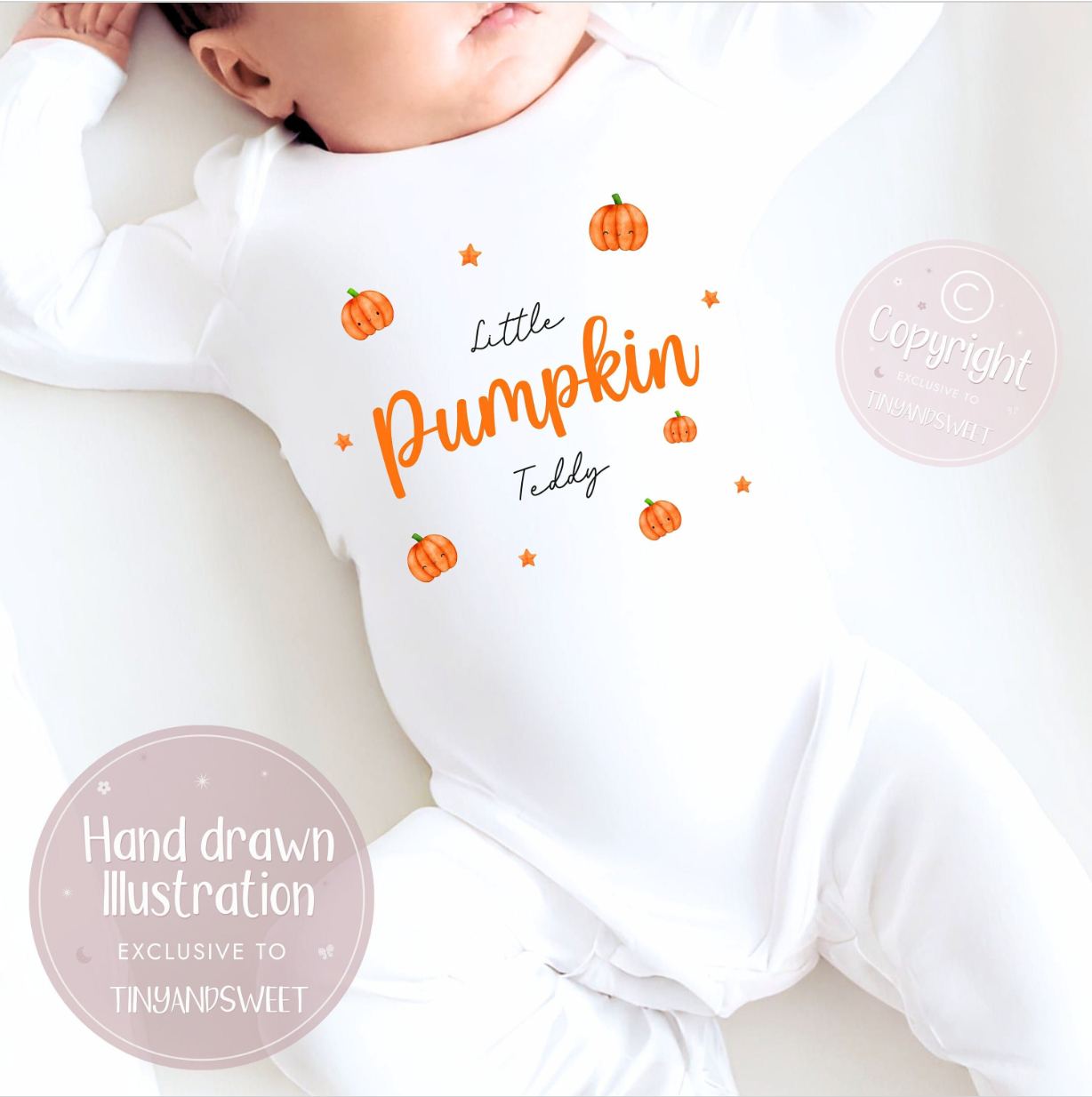 Little Pumpkin Personalised Sleepsuit