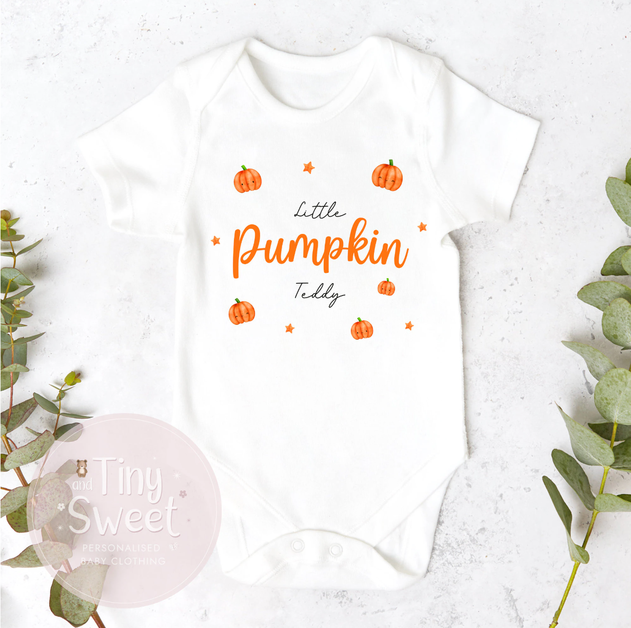 Little Pumpkin Personalised Sleepsuit