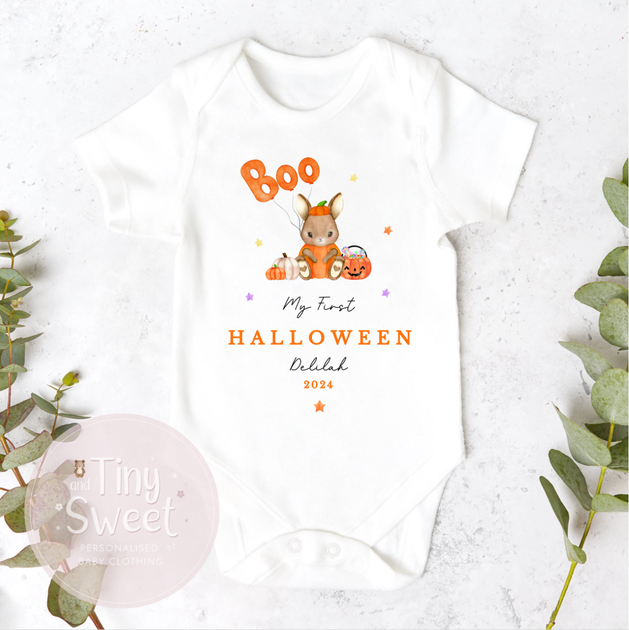 Bunny Boo Personalised Sleepsuit