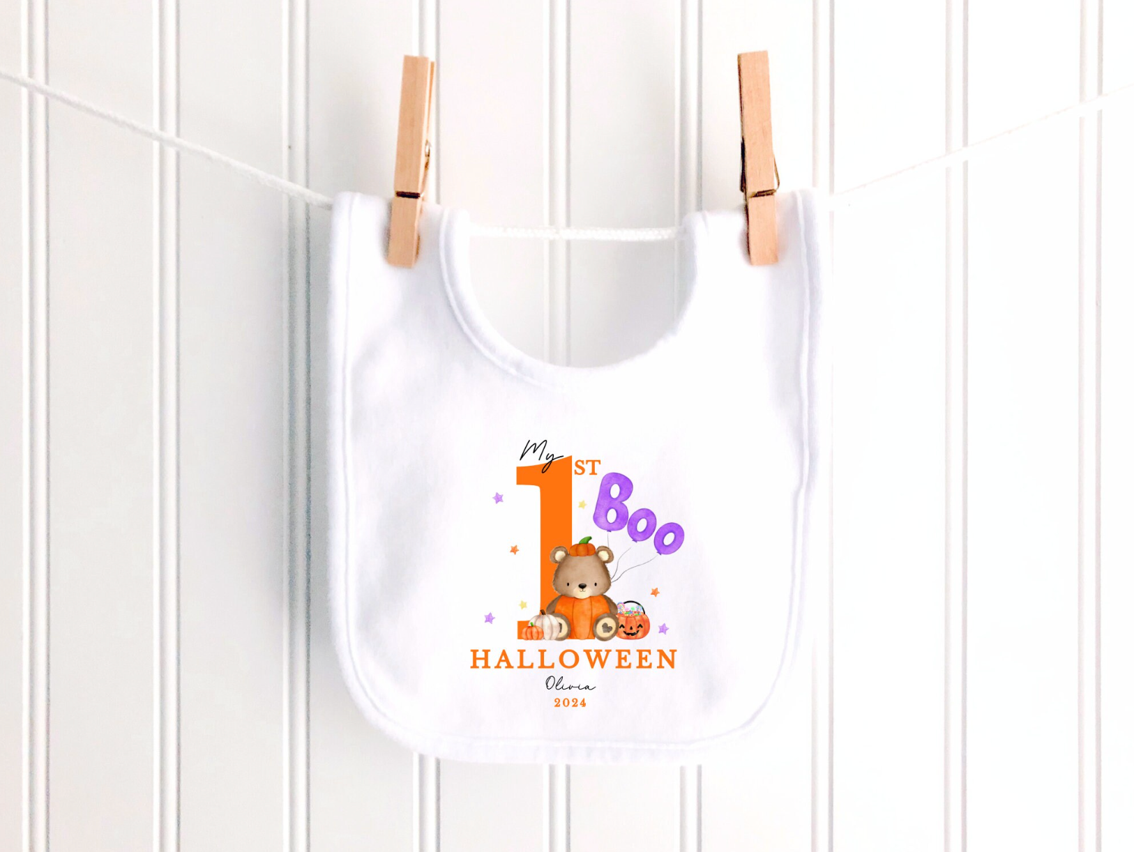 Purple Boo Personalised Sleepsuit