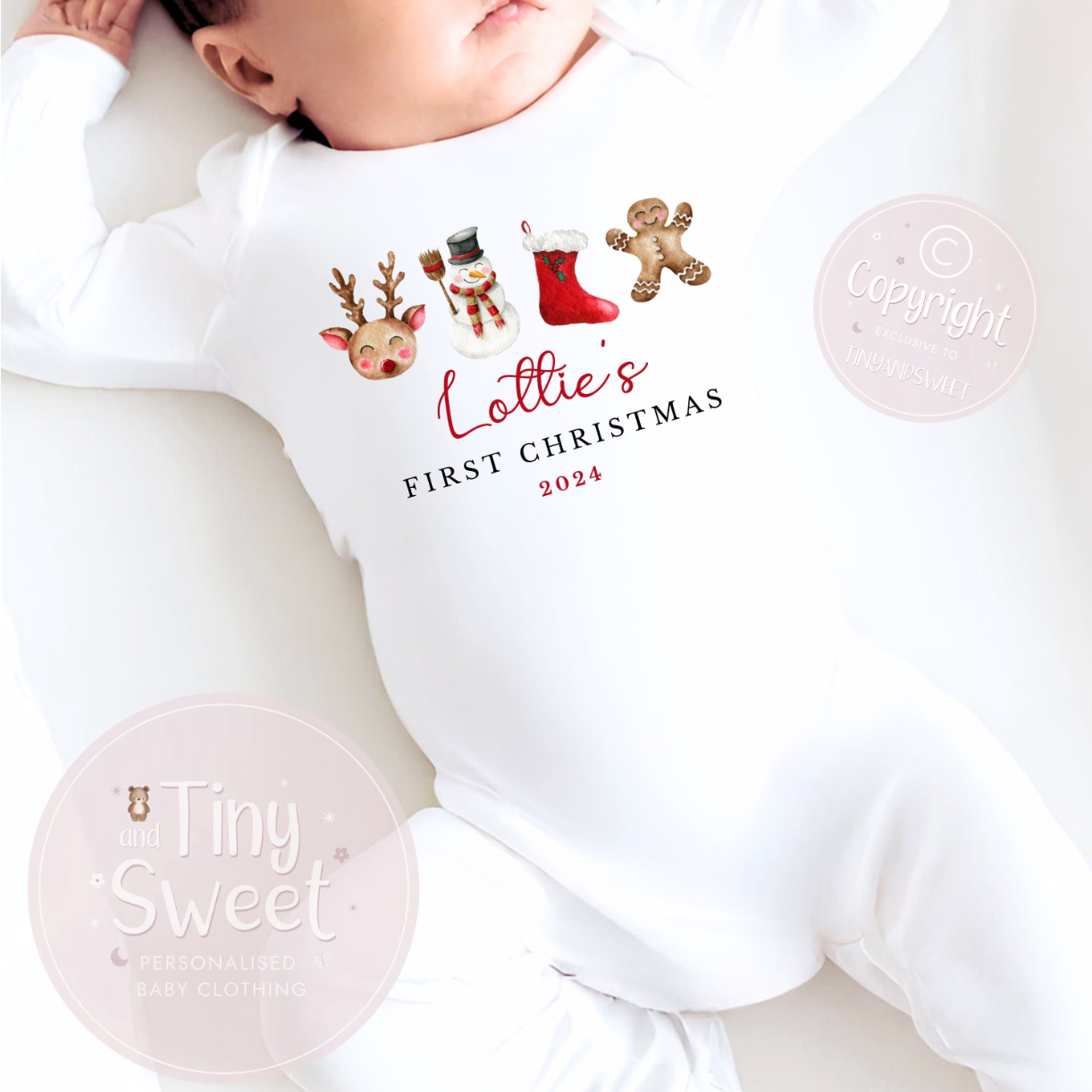 Personalised Christmas Sleepsuit