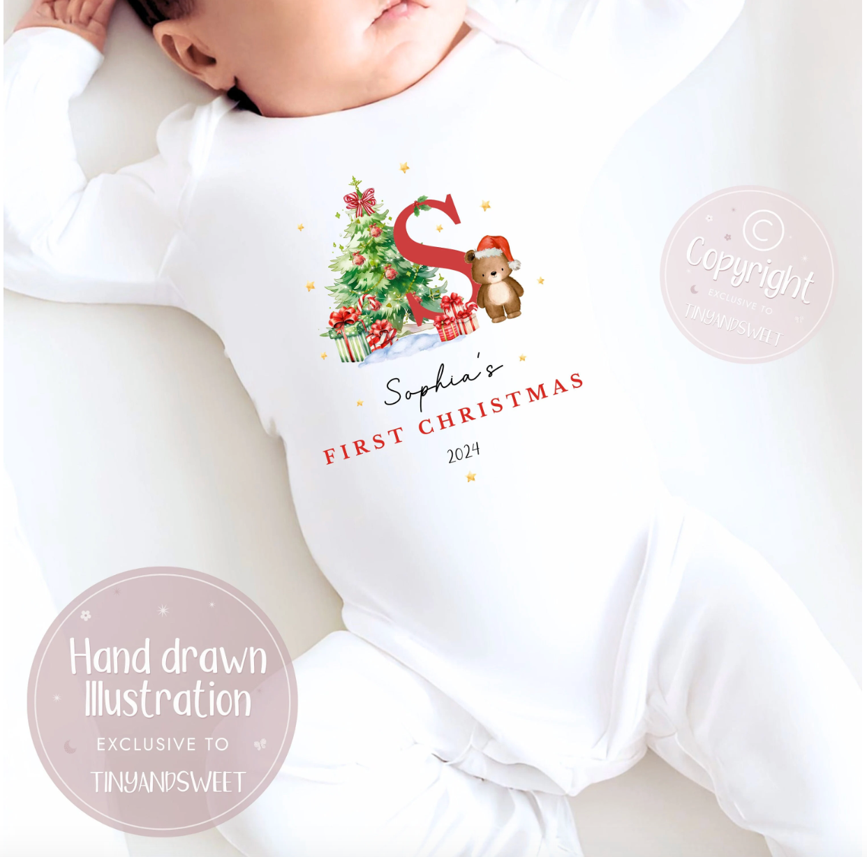 Personalised Classic Initial Sleepsuit