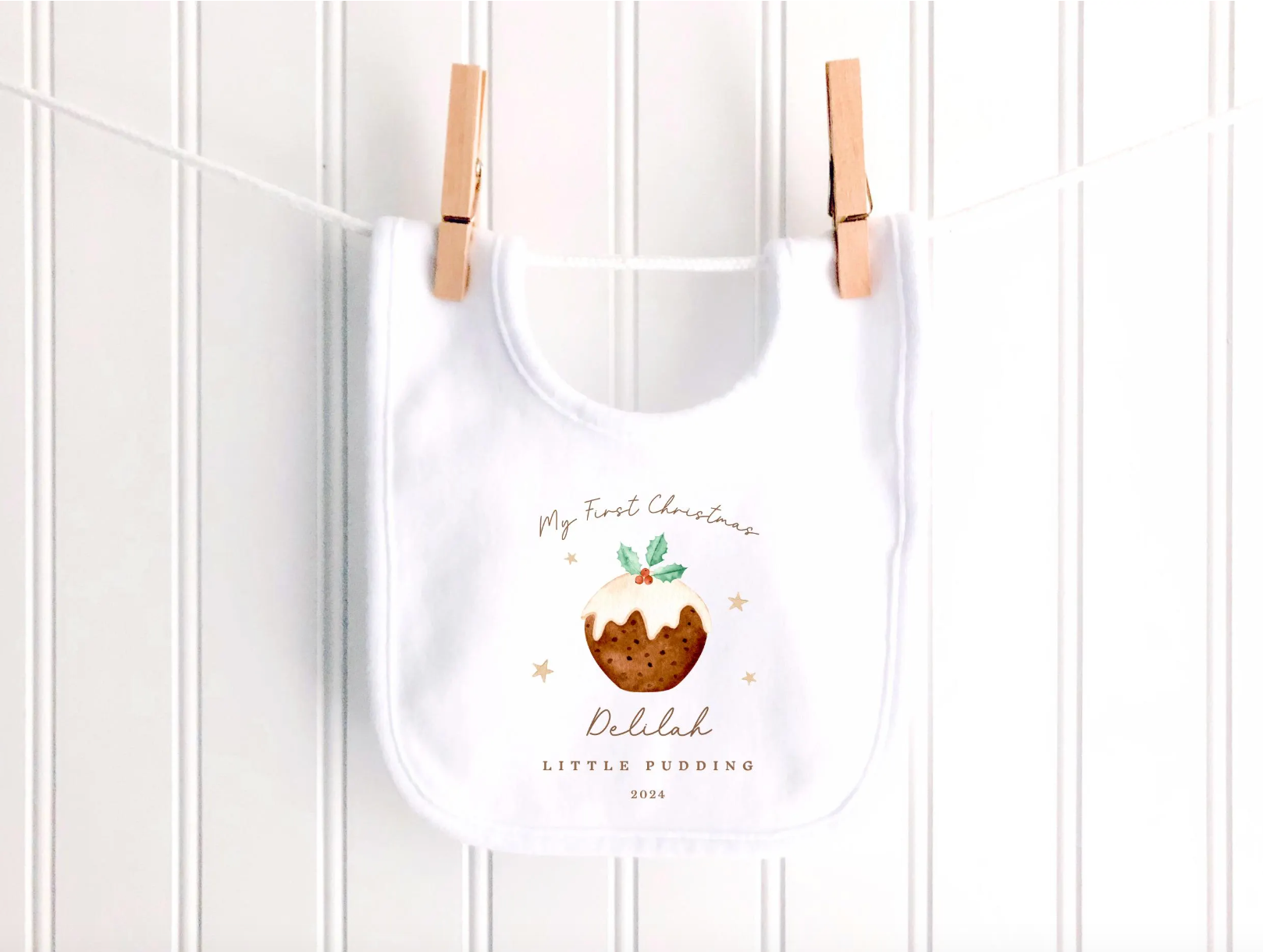Personalised Christmas Pudding Sleepsuit