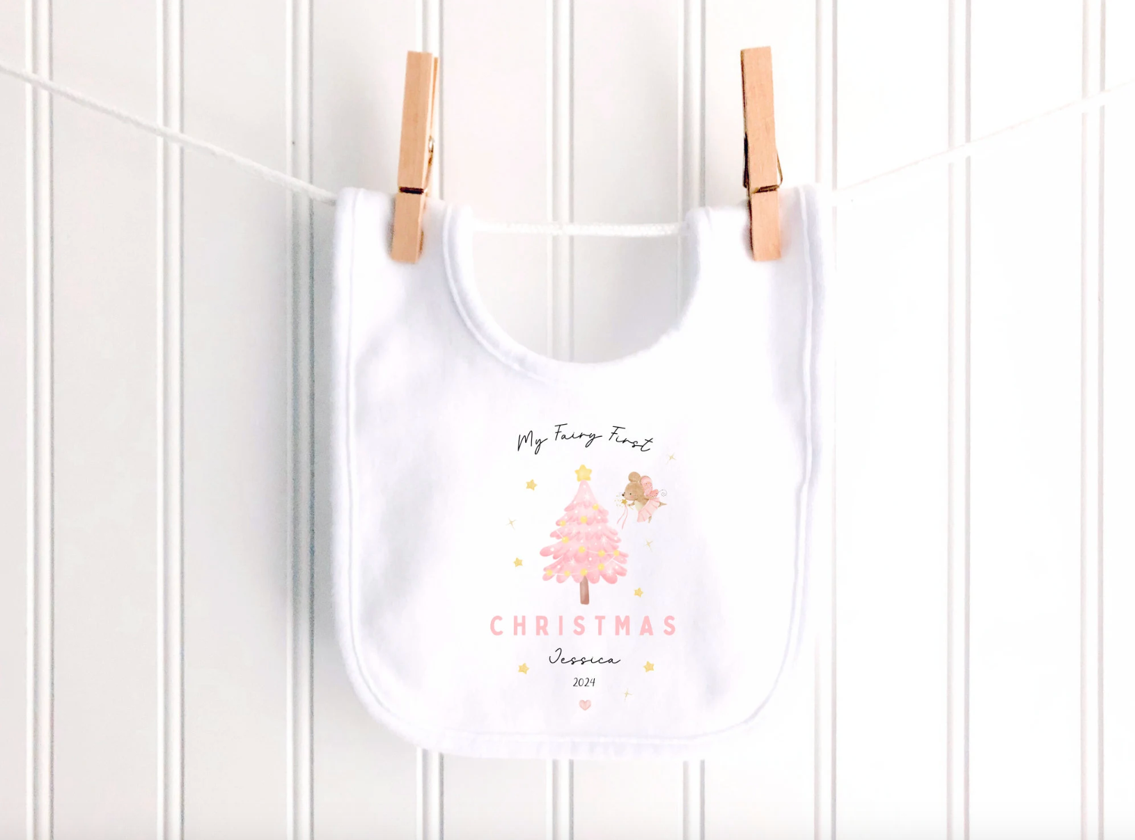 Personalised Fairy Christmas Tree Sleepsuit