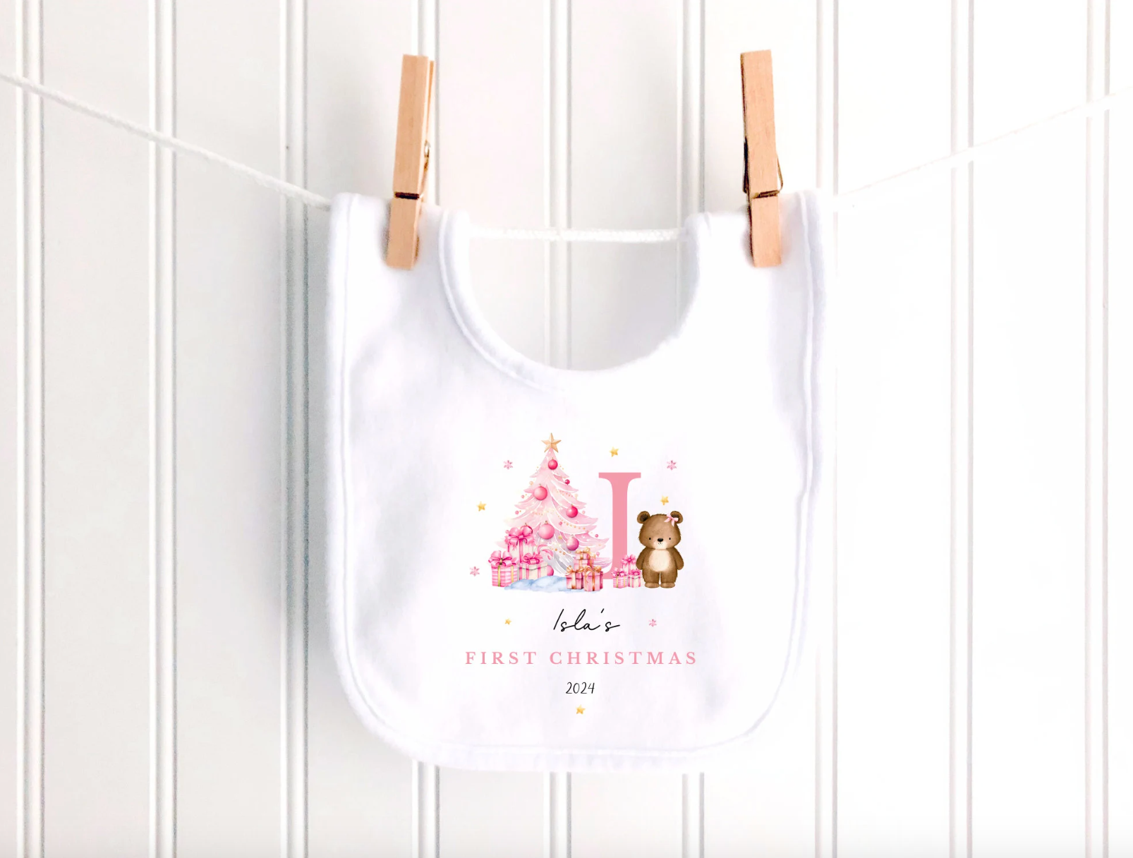 Personalised Teddy Initial Sleepsuit