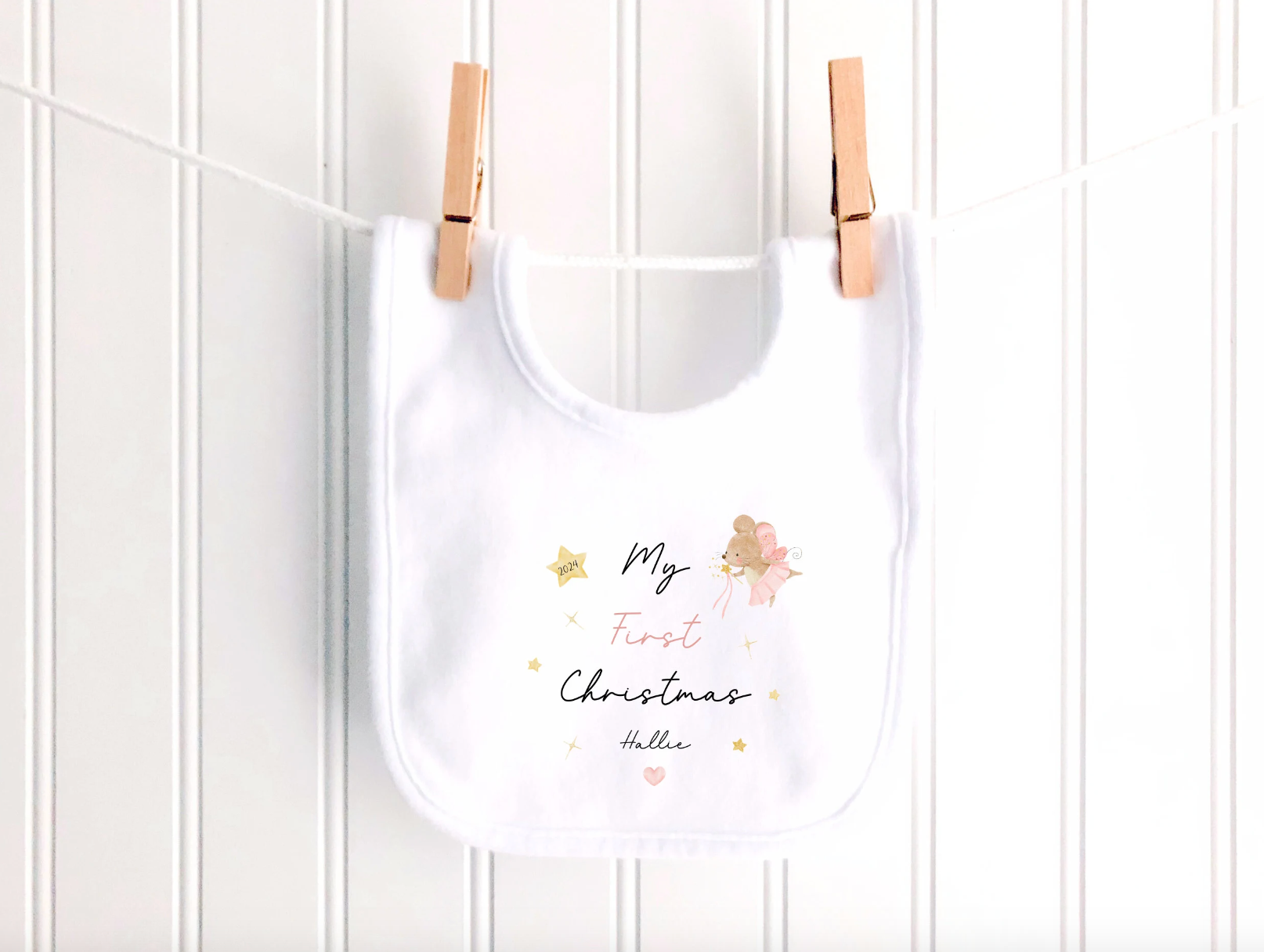 Personalised Fairy Mouse Christmas Sleepsuit