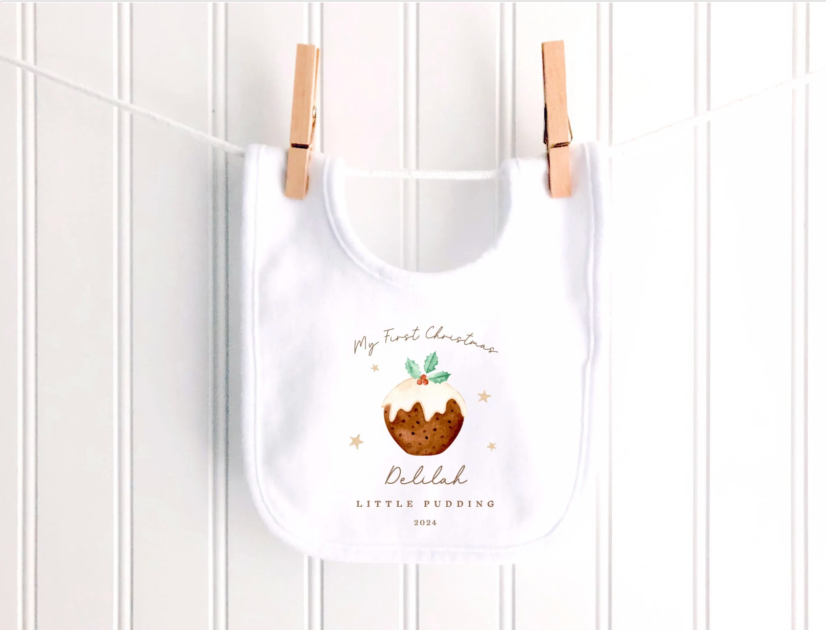 Personalised Christmas Pudding Sleepsuit