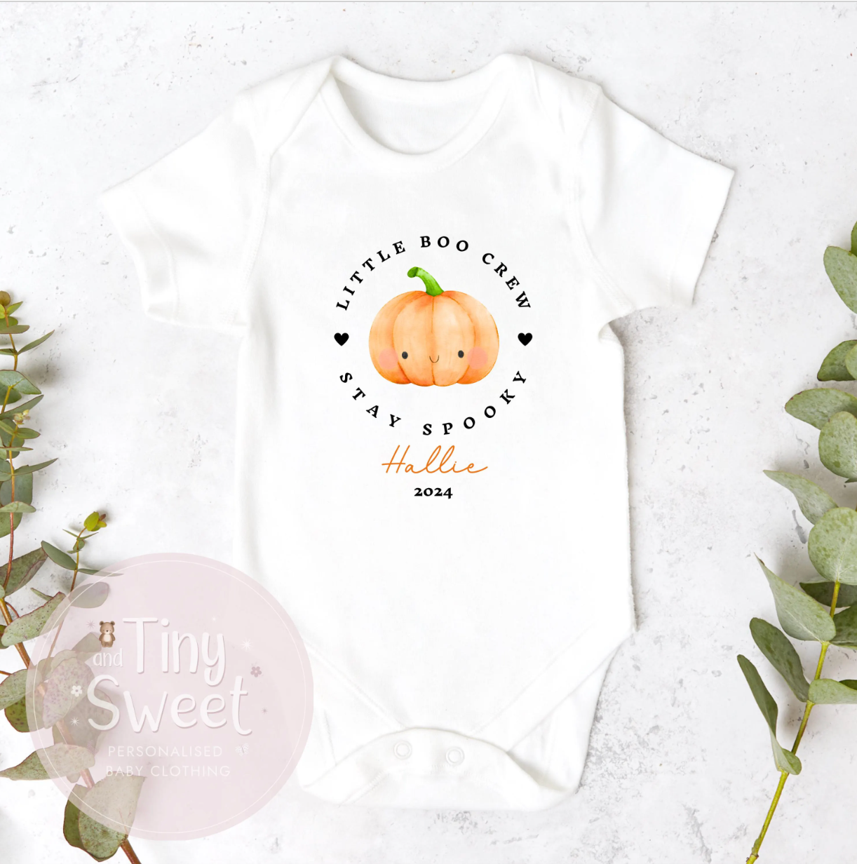 Little Boo Crew Halloween Personalised Sleepsuit