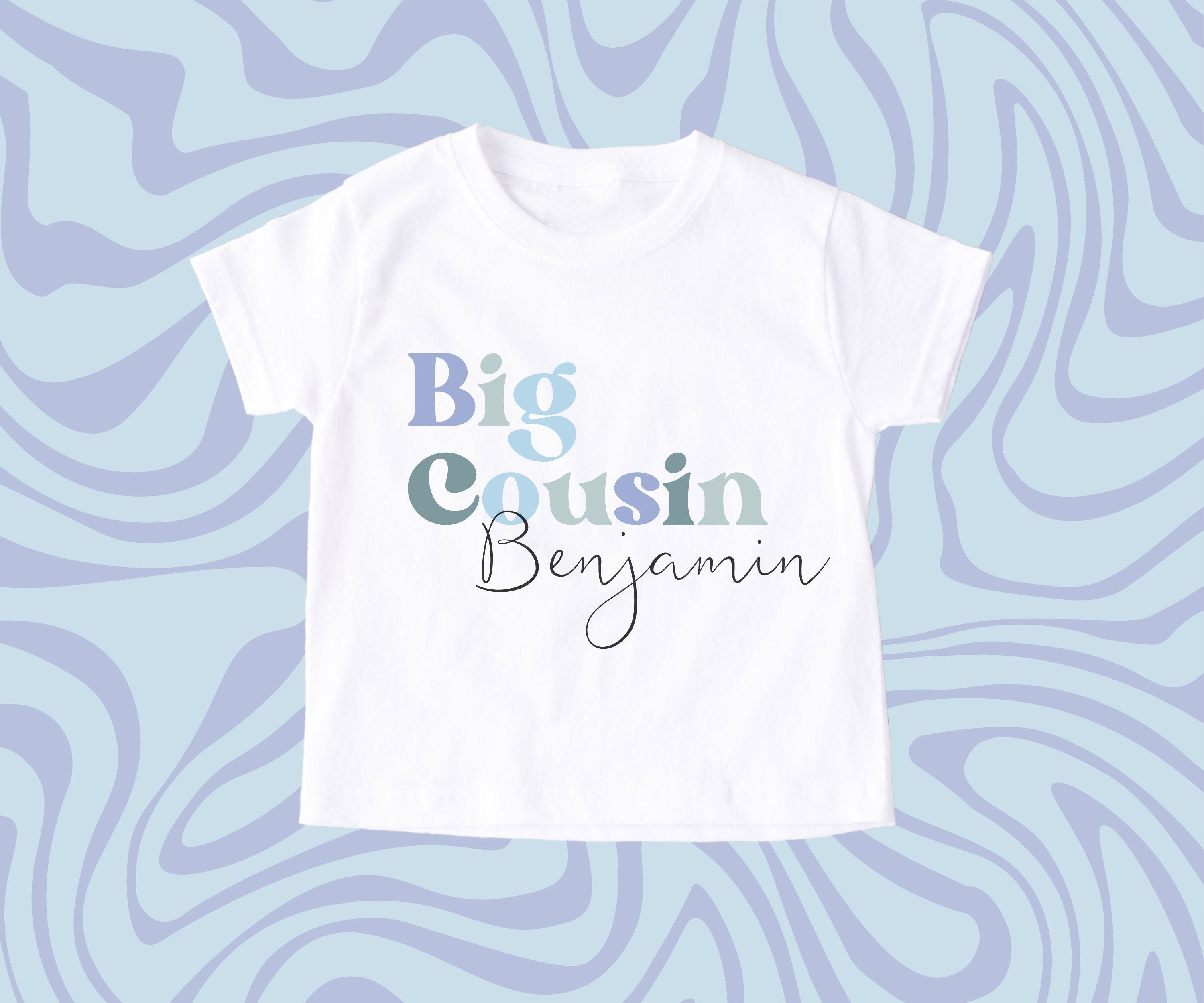 Pastel Big Cousin T Shirt, Pastel Retro T-Shirt, Cute Big Cousin, Pregnancy Announcement, Kids, Little Cousin T Shirt, New Cousin Gift