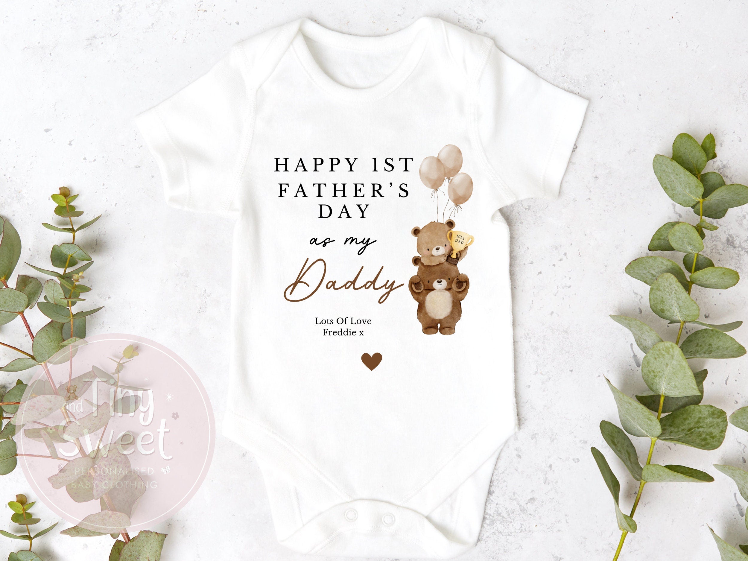 Fathers Day Sleepsuit, 1st Fathers Day As My Daddy, New Dad Gift, Fathers Day, 1st Fathers Day Babygrow, Sleepsuit Babygrow Bodysuit, Dad
