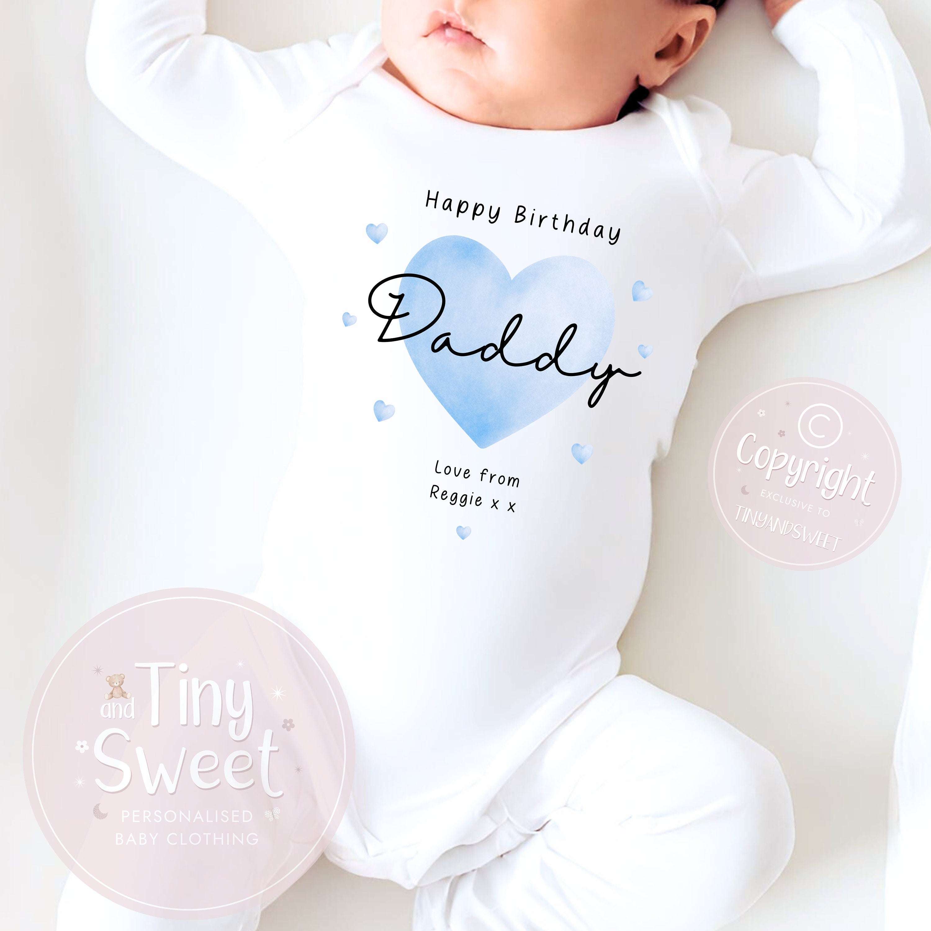 Happy Birthday Daddy, 1st Birthday as My Daddy, New Dad Gift, Dad Birthday, Daddy Birthday, Sleepsuit Babygrow Bodysuit Dad Birthday