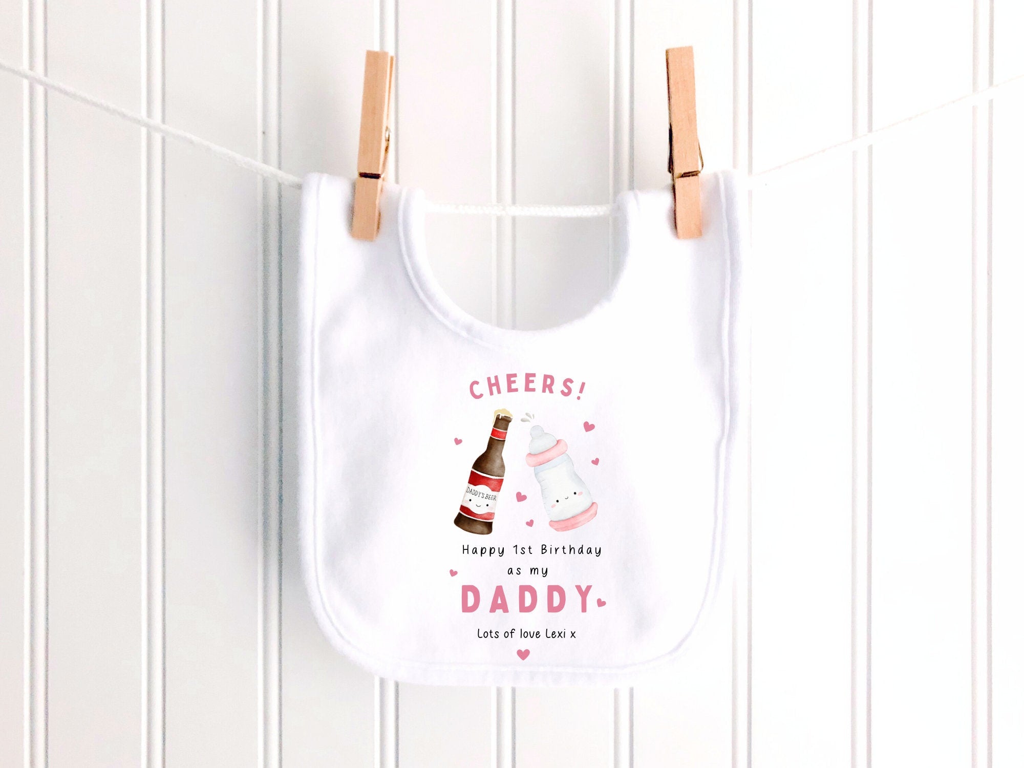 Happy Birthday Daddy, 1st Birthday as My Daddy, Cheers, New Dad Gift, Dad Birthday, Daddy Birthday, Sleepsuit Babygrow Bodysuit Dad Birthday