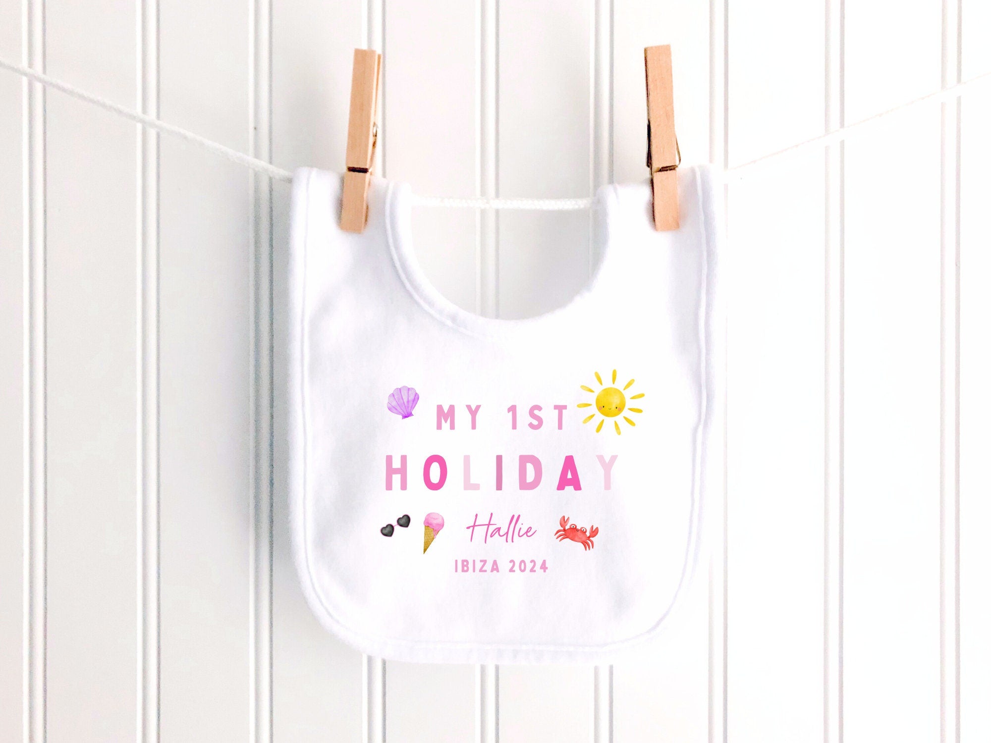 Personalised My First Holiday Toddler T Shirt, First Holiday Sleepsuit, First Holiday Vest, Babies First Holiday, First Time Flyer