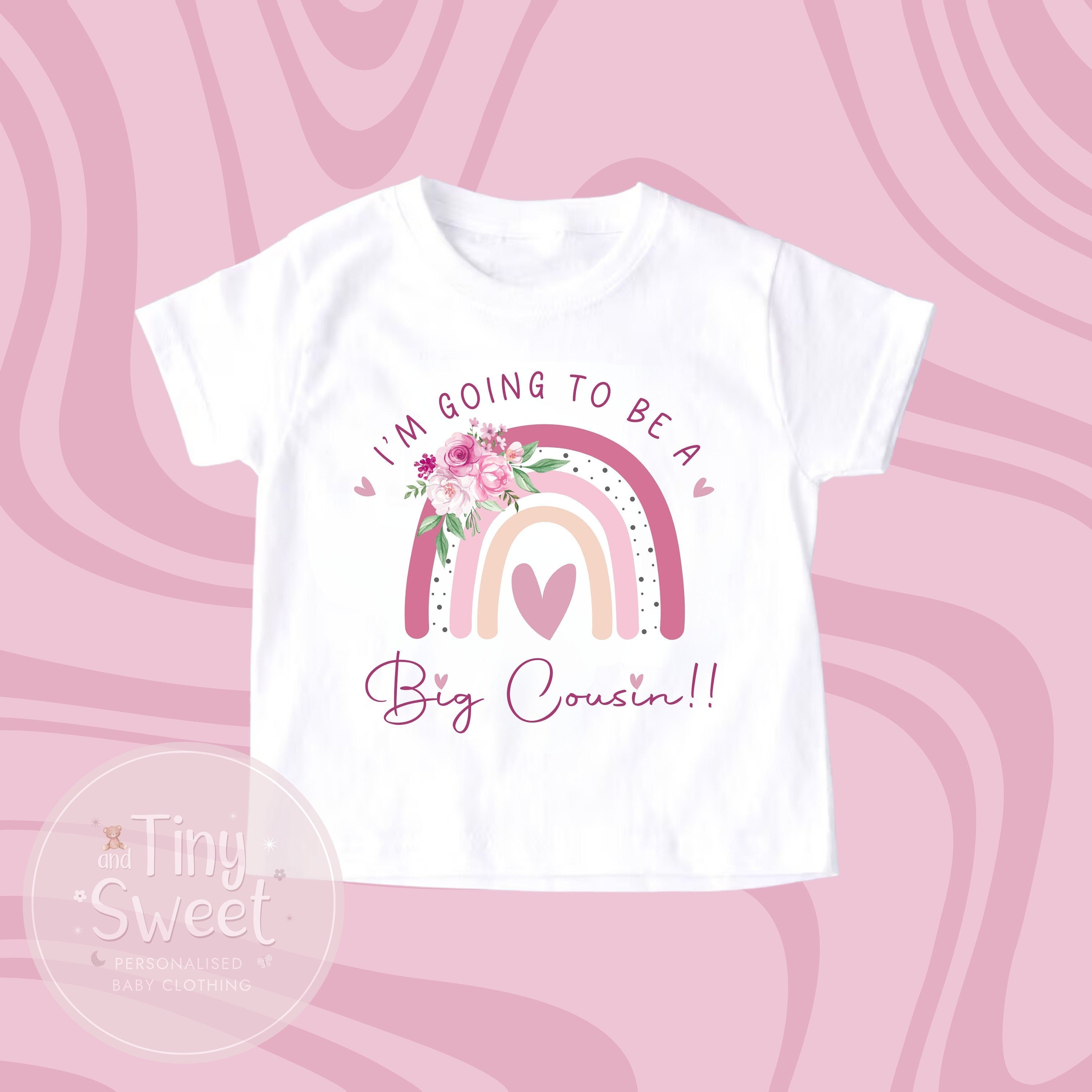 Big Cousin TShirt, Big Cousin, Rainbow Big Cousin T Shirt, Big Cousin Top, Big Cousin Gift, Pregnancy Announcement, Big Cousin Tee
