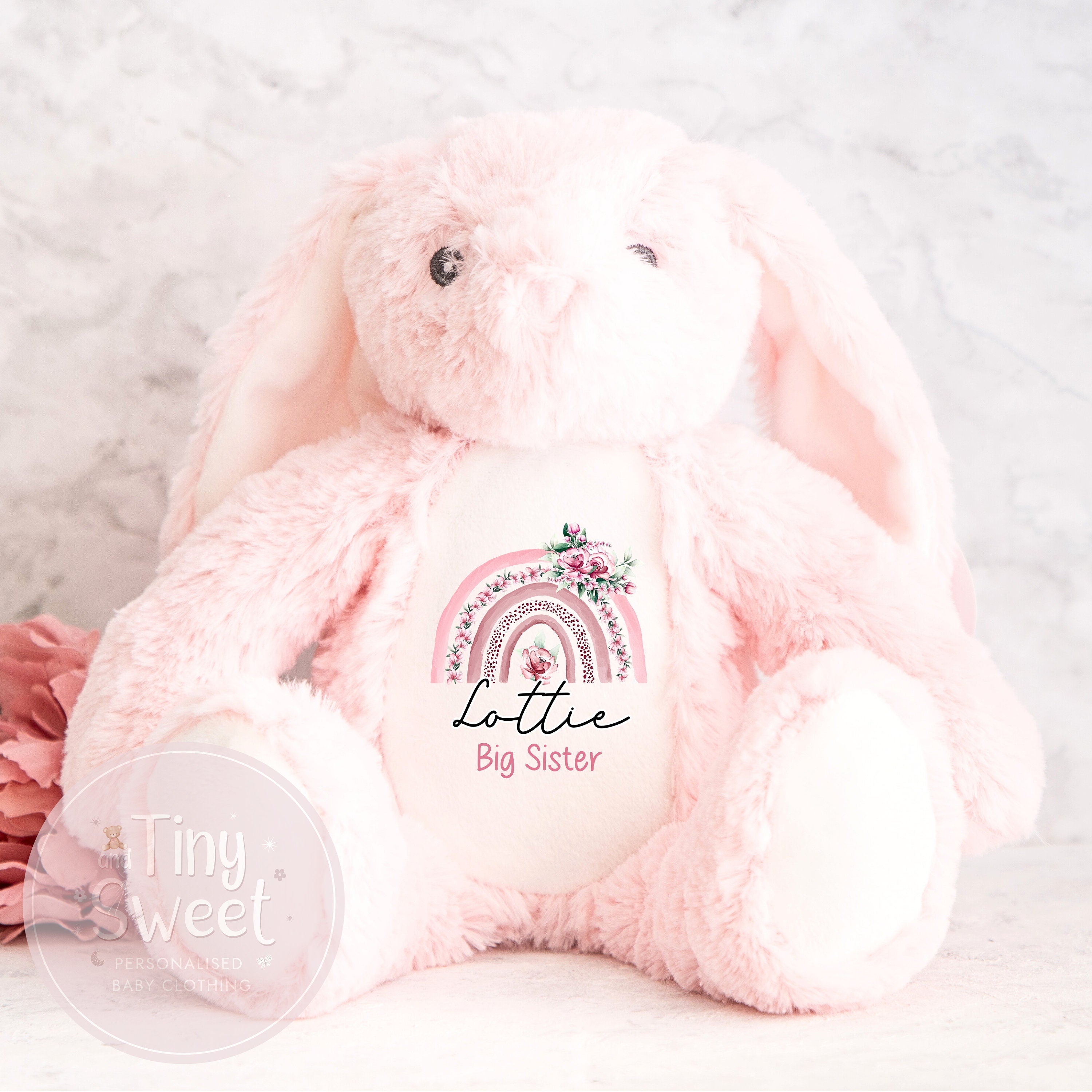 Personalised Big Sister Gift, Big Sister Announcement, New Baby Soft Toy, New baby gift, Newborn Gift, Baby Keepsake, Baby shower gift