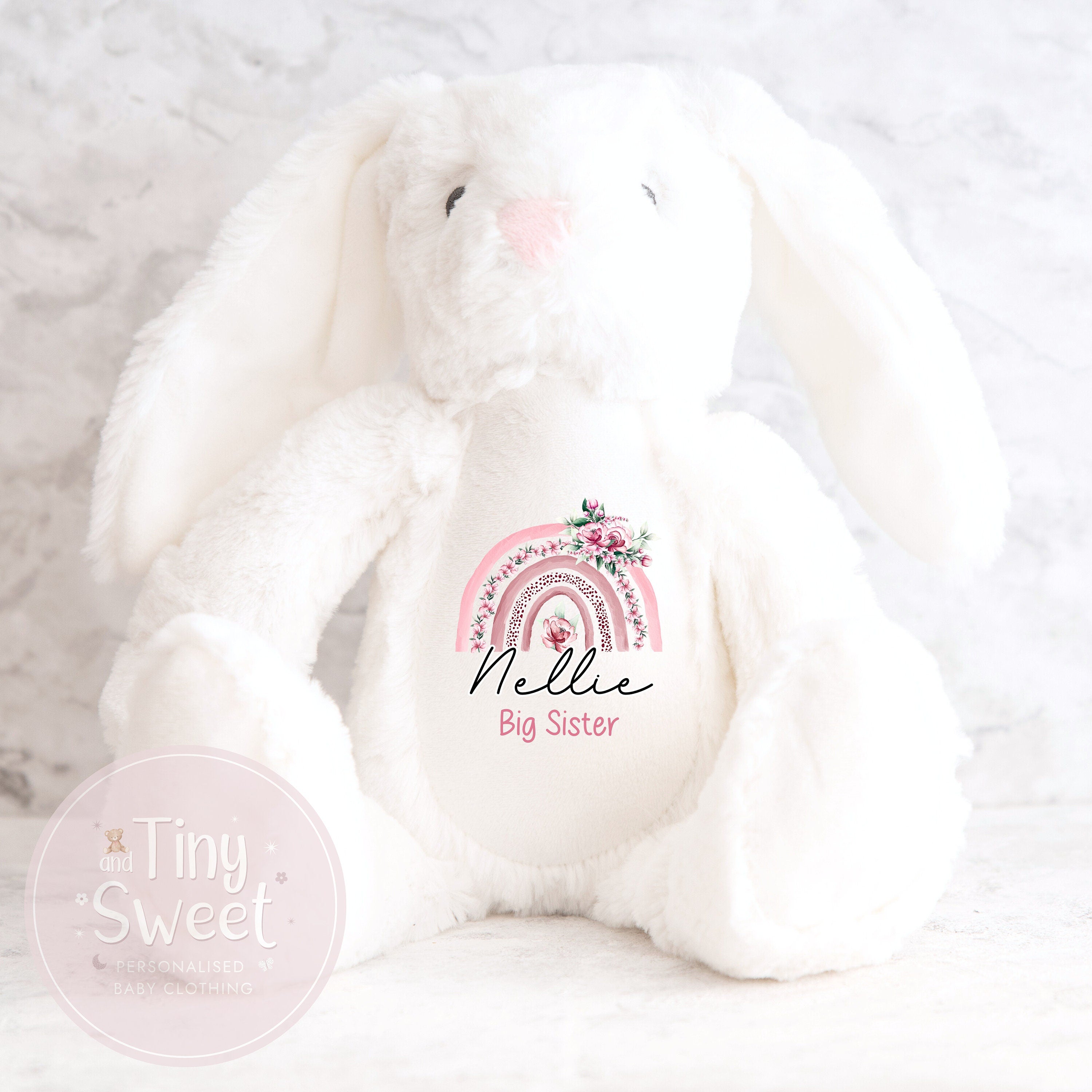 Personalised Big Sister Gift, Big Sister Announcement, New Baby Soft Toy, New baby gift, Newborn Gift, Baby Keepsake, Baby shower gift