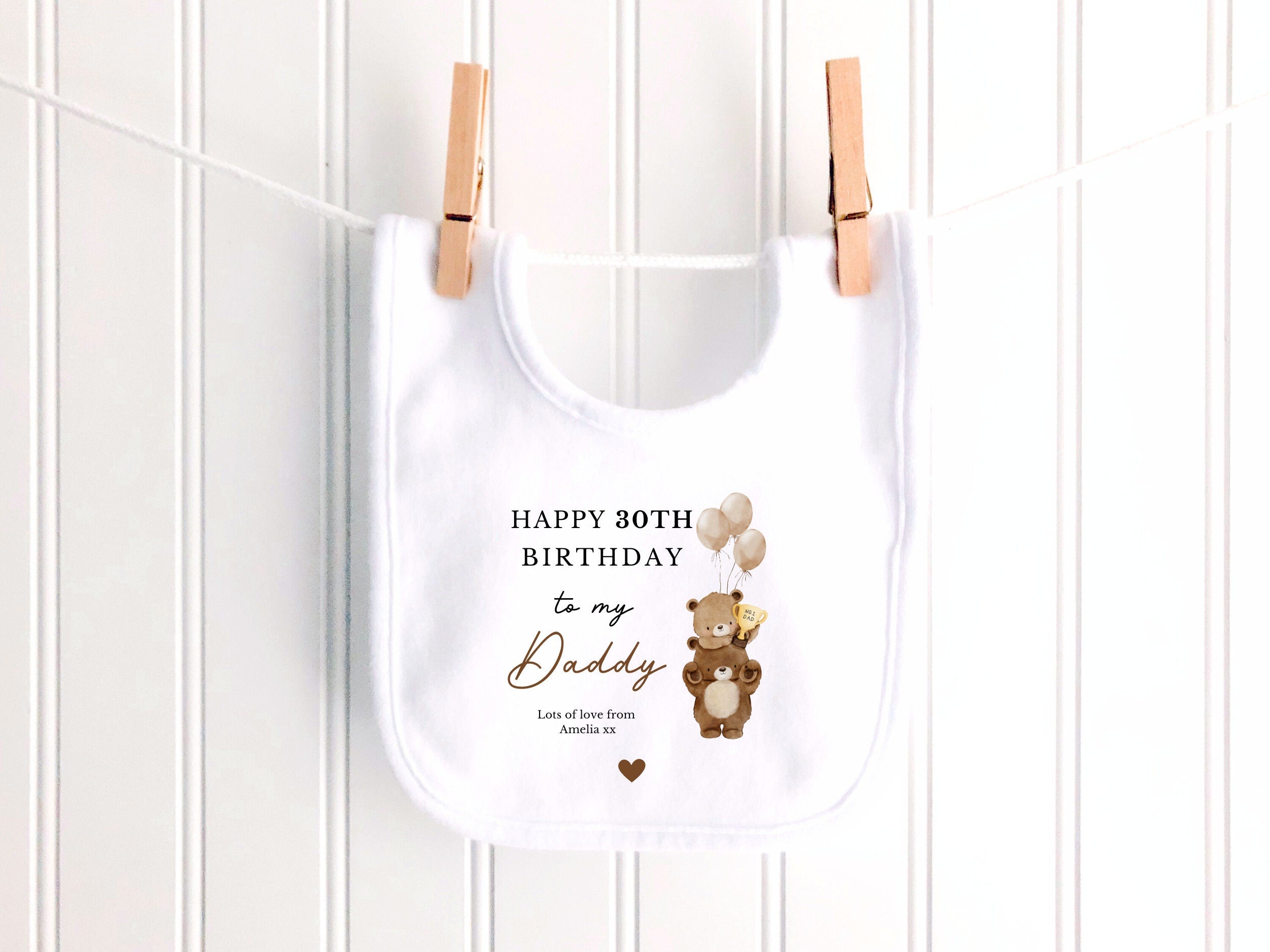 Happy 30th Birthday Daddy, 30th Birthday, My Daddy, New Dad Gift, 30th Dad Birthday, Daddy Birthday, Sleepsuit Babygrow Bodysuit Dad