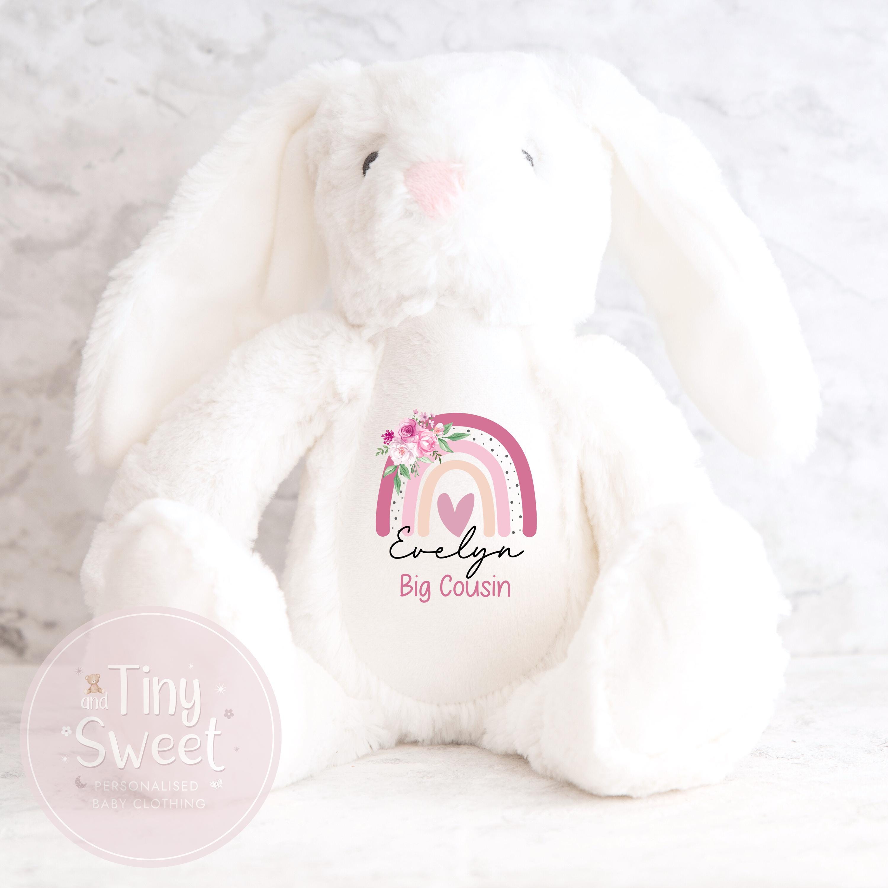 Personalised Big Cousin Gift, Big Cousin Announcement, New Baby Soft Toy, New baby gift, Newborn Gift, Baby Keepsake, Baby shower gift