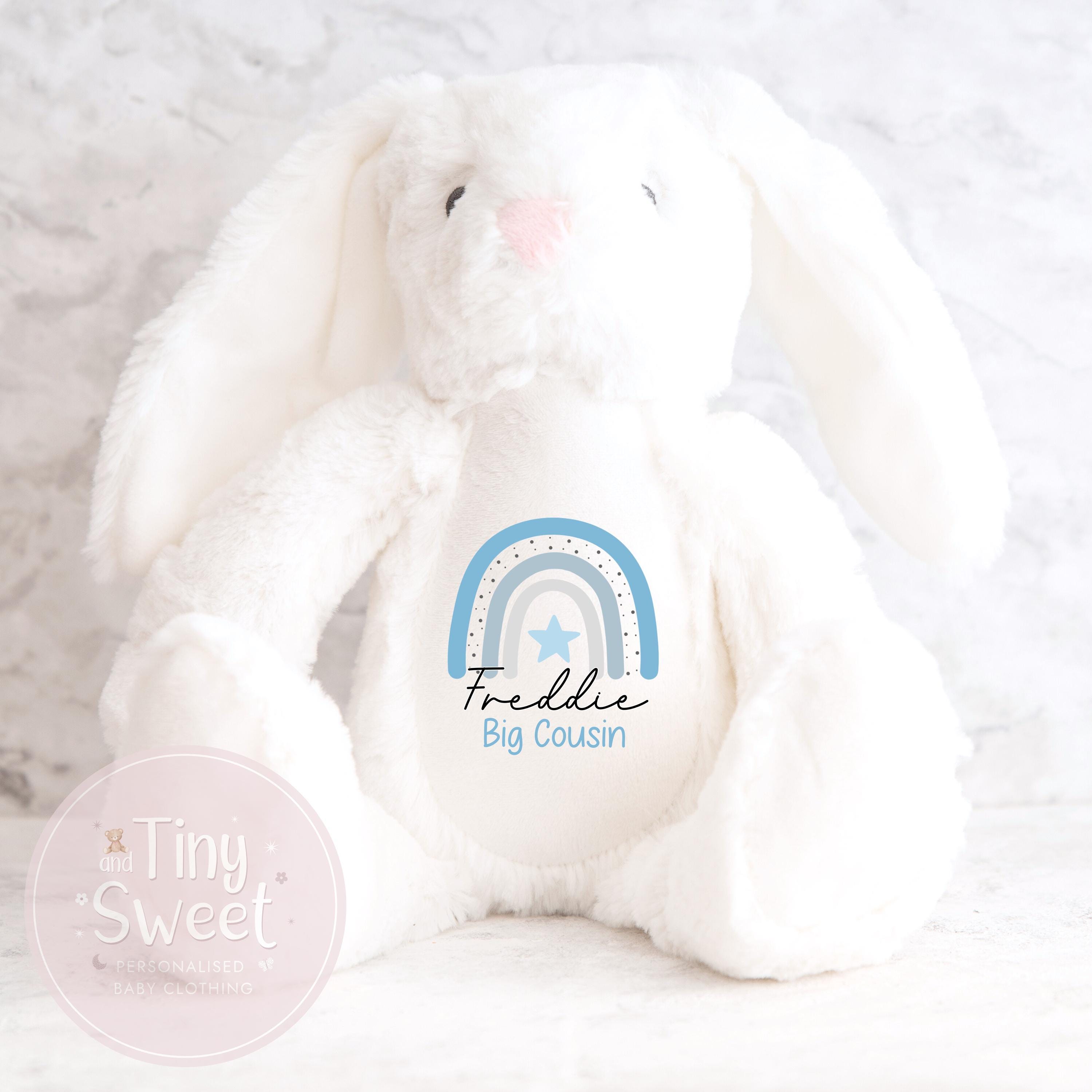 Personalised Big Cousin Gift, Big Cousin Announcement, New Baby Soft Toy, New baby gift, Newborn Gift, Baby Keepsake, Baby shower gift