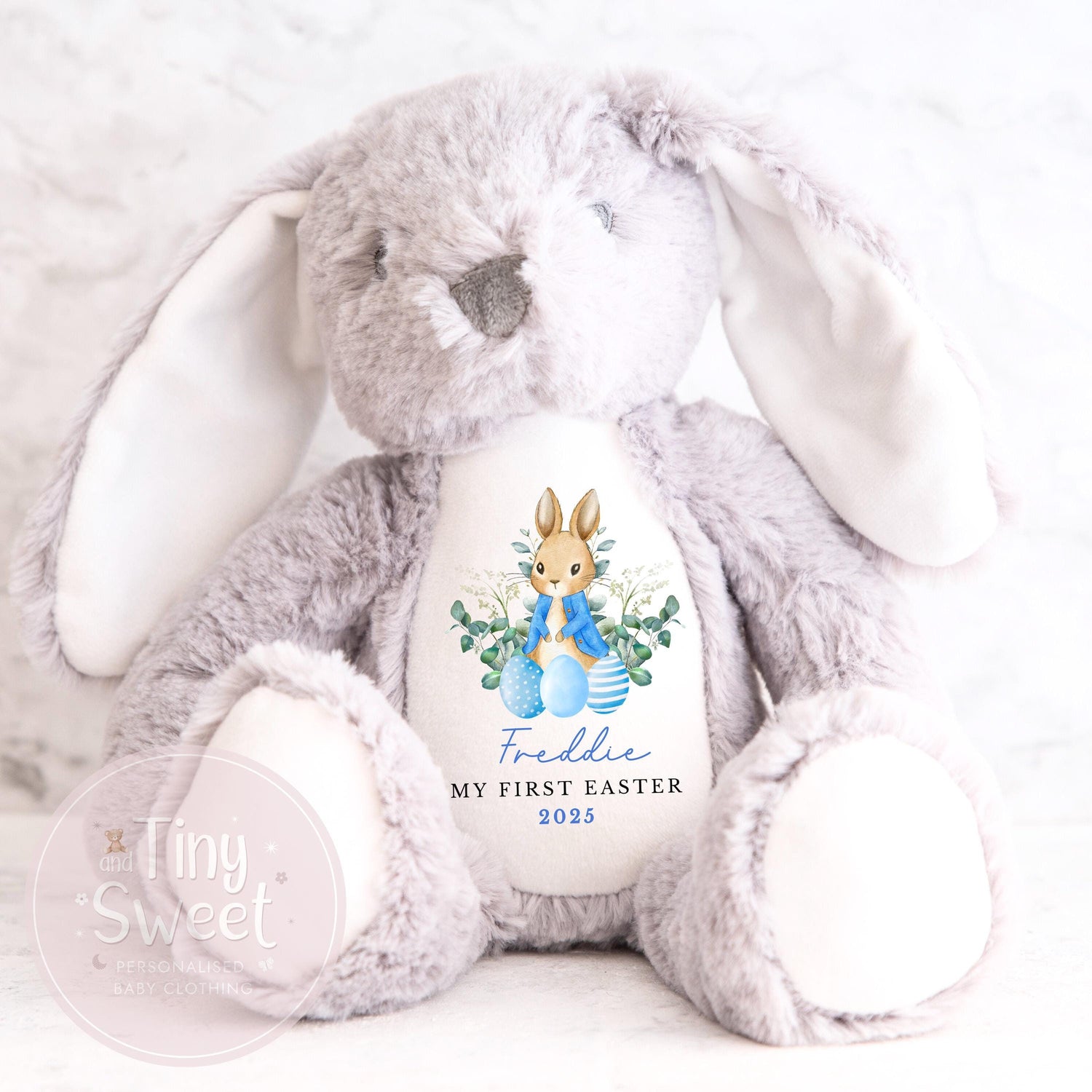 My First Easter Gift, 1st Easter Gift, Easter Bunny Toy, Personalised Easter Bunny, Soft Toy Keepsake, Name Bunny, Grandson Gift
