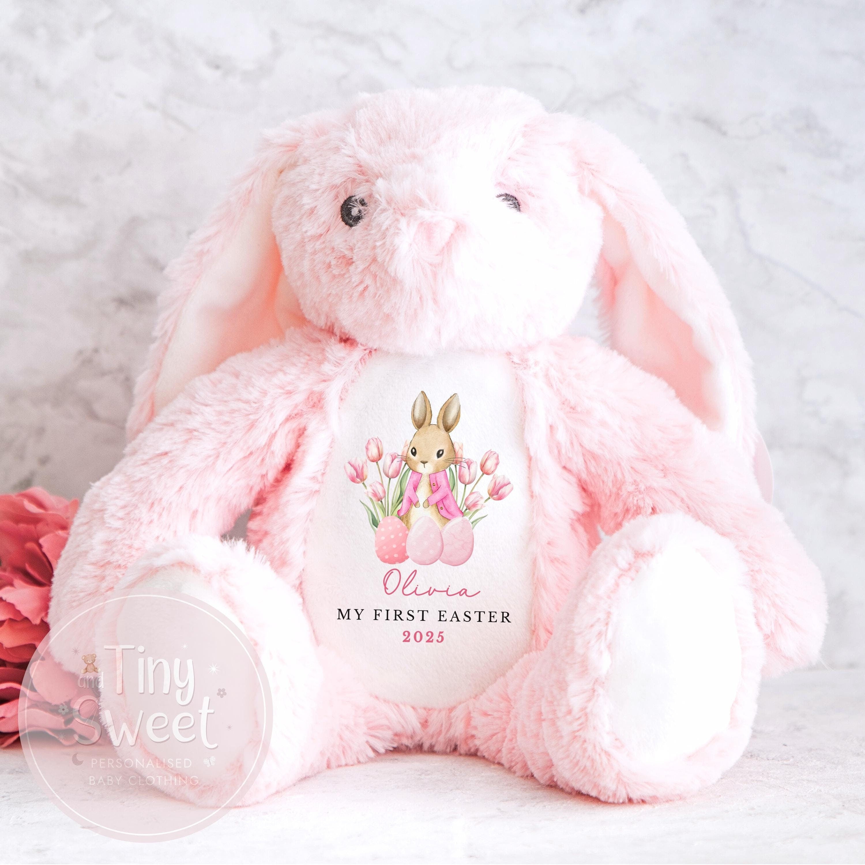 My First Easter Gift, 1st Easter Gift, Easter Bunny Toy, Personalised Easter Bunny, Soft Toy Keepsake, Name Bunny, Grandson Gift