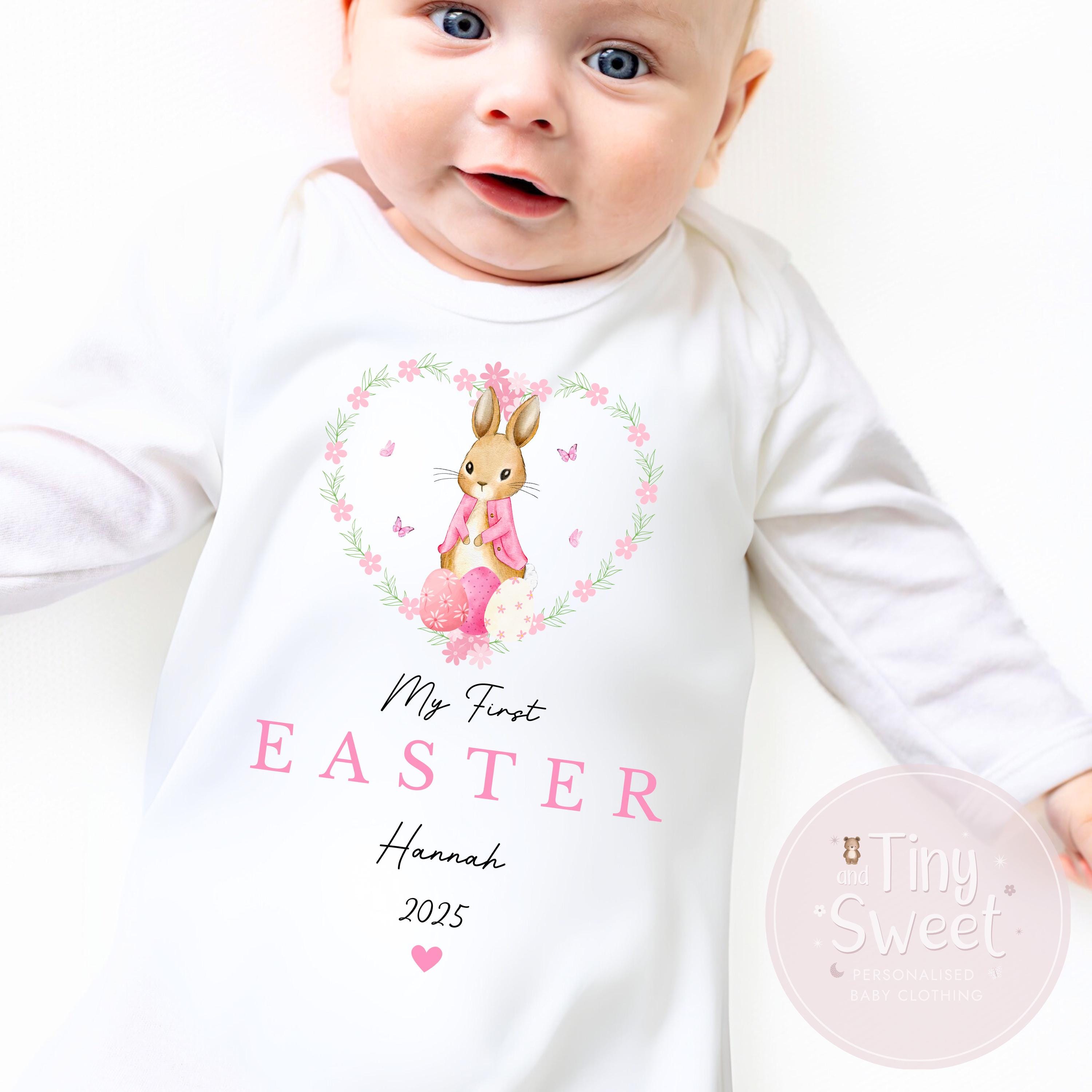 Easter Babygrow, Easter Sleepsuit, My 1st Easter, My First Easter, Babies first Easter sleepsuit, Easter baby outfit, New baby gift