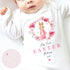 Pink Floral Wreath My First Easter Personalised Sleepsuit/Babygrow