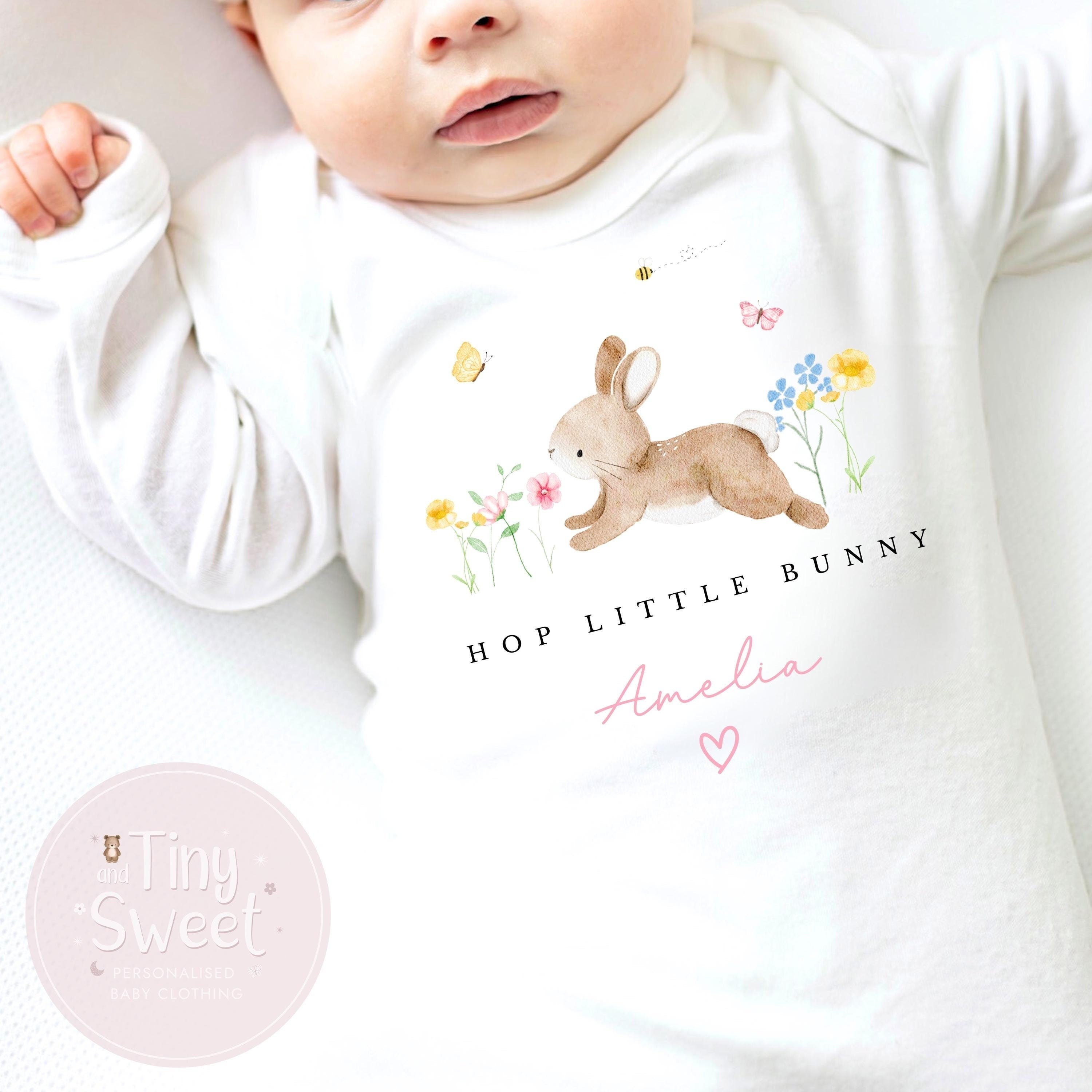 Easter Babygrow, Easter Sleepsuit, My 1st Easter, My First Easter, Spring sleepsuit, Easter baby outfit, New baby gift