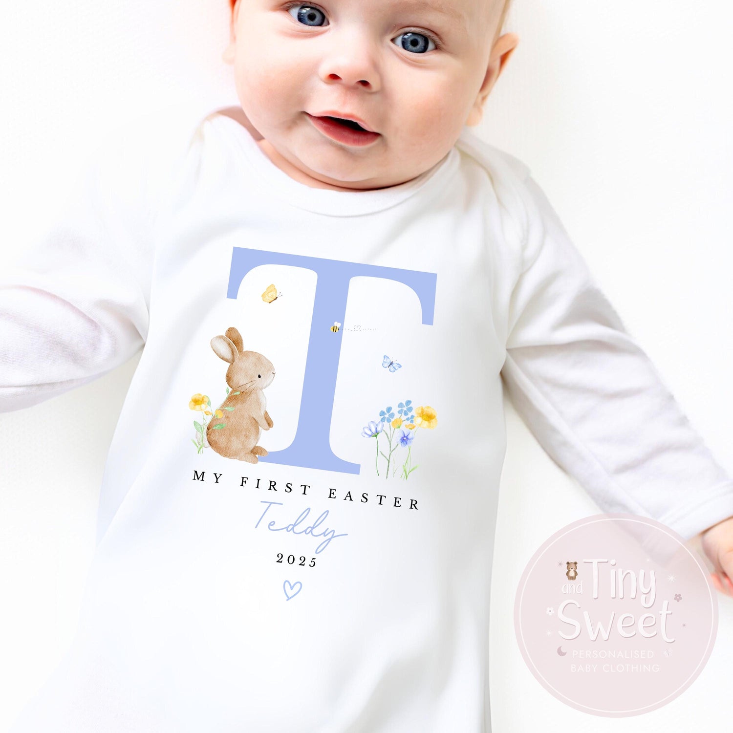Easter Babygrow, Easter Sleepsuit, My 1st Easter, My First Easter, Spring sleepsuit, Easter baby outfit, New baby gift