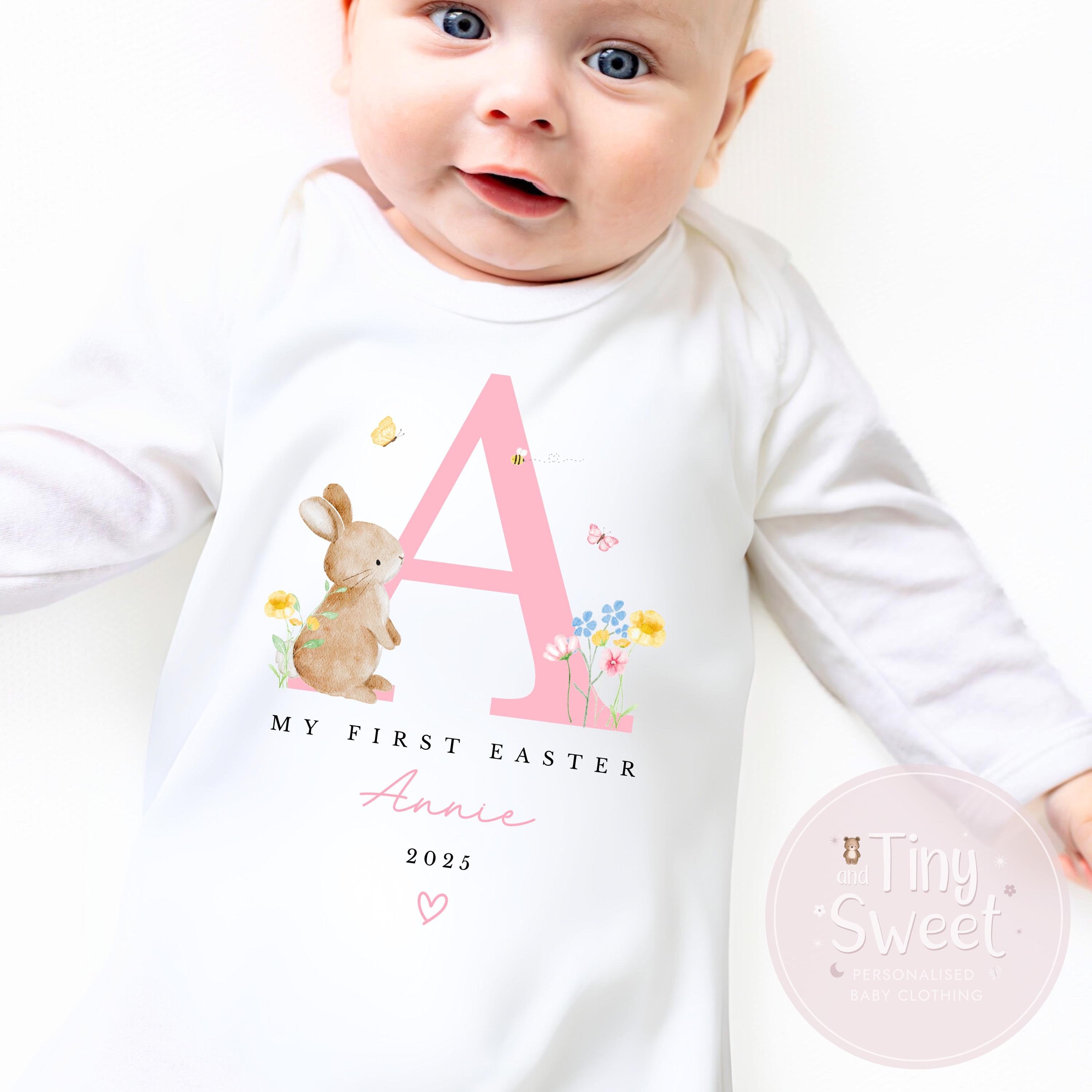 Easter Babygrow, Easter Sleepsuit, My 1st Easter, My First Easter, Spring sleepsuit, Easter baby outfit, New baby gift