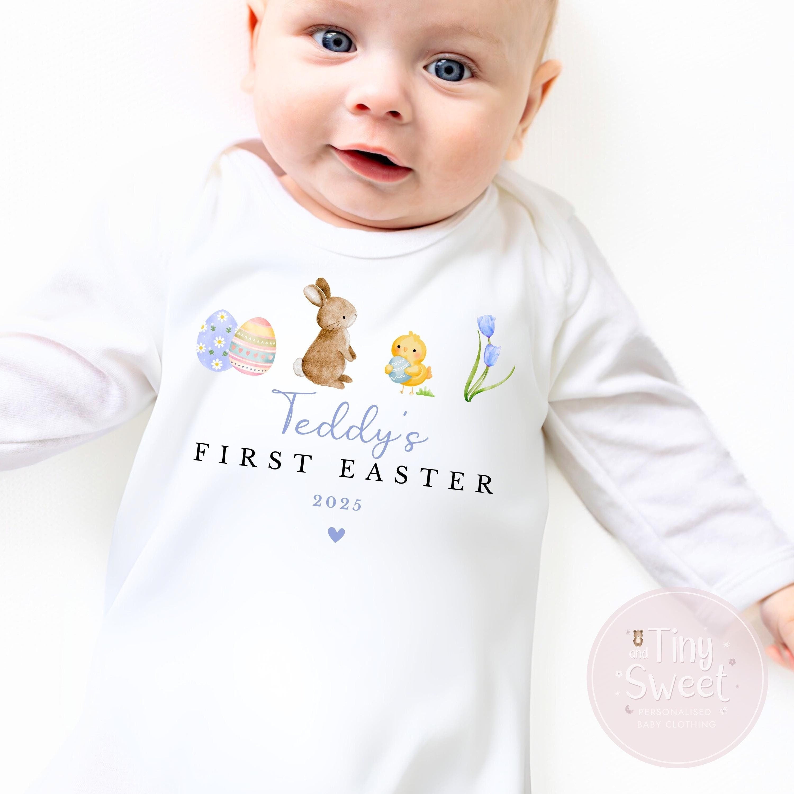 Easter Babygrow, Easter Sleepsuit, My 1st Easter, My First Easter, Spring sleepsuit, Easter baby outfit, New baby gift