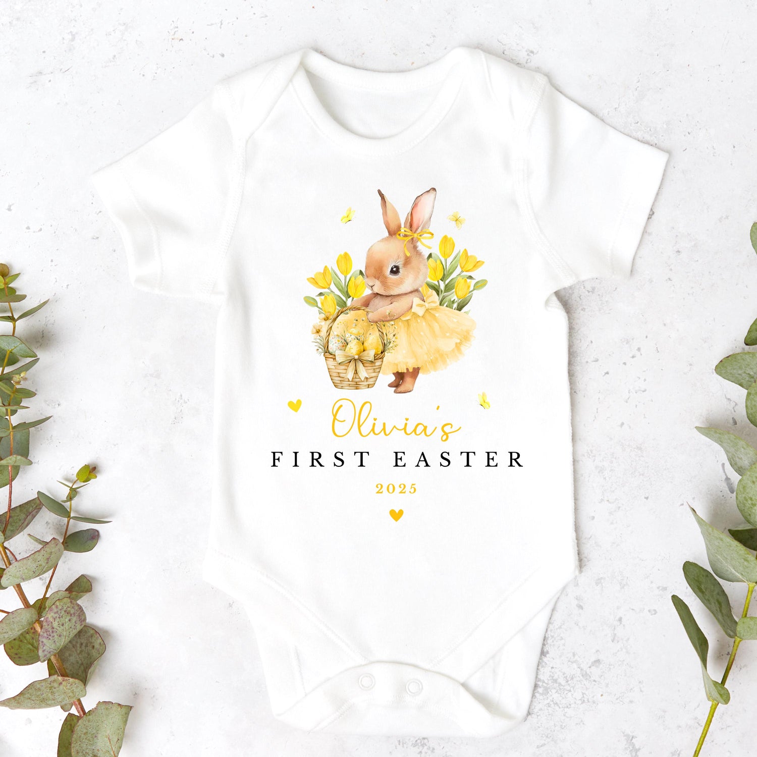 Easter Babygrow, 1st Easter, My First Easter, Babies first Easter sleepsuit, Beige Easter baby outfit, New baby gift