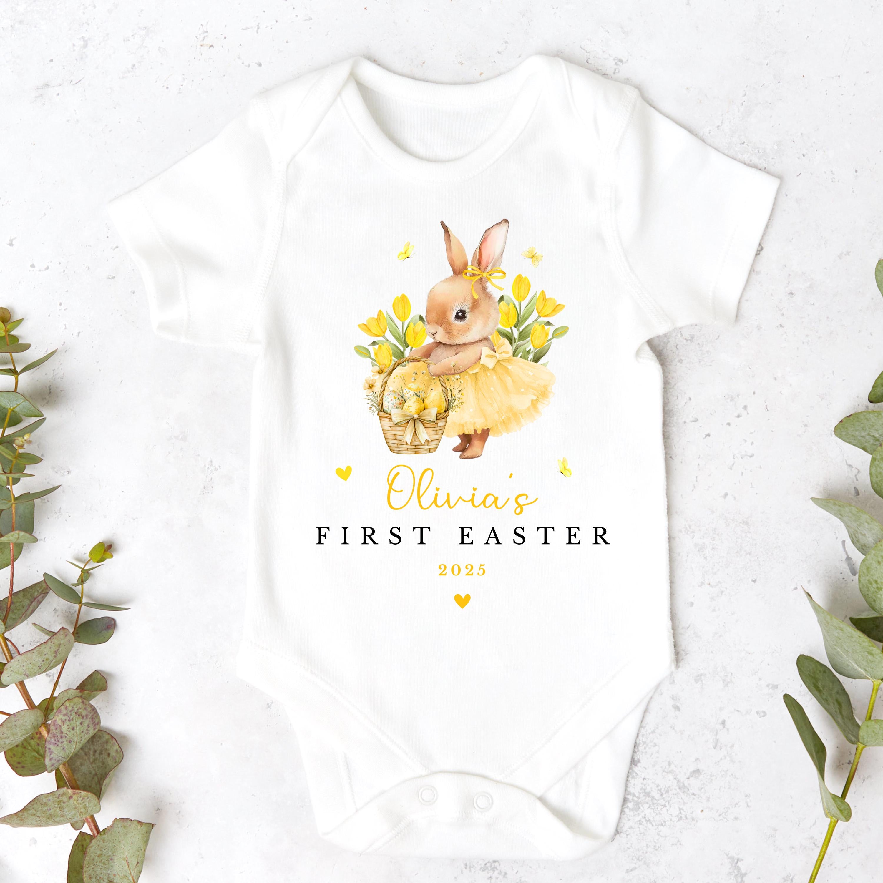 Easter Babygrow, 1st Easter, My First Easter, Babies first Easter sleepsuit, Beige Easter baby outfit, New baby gift